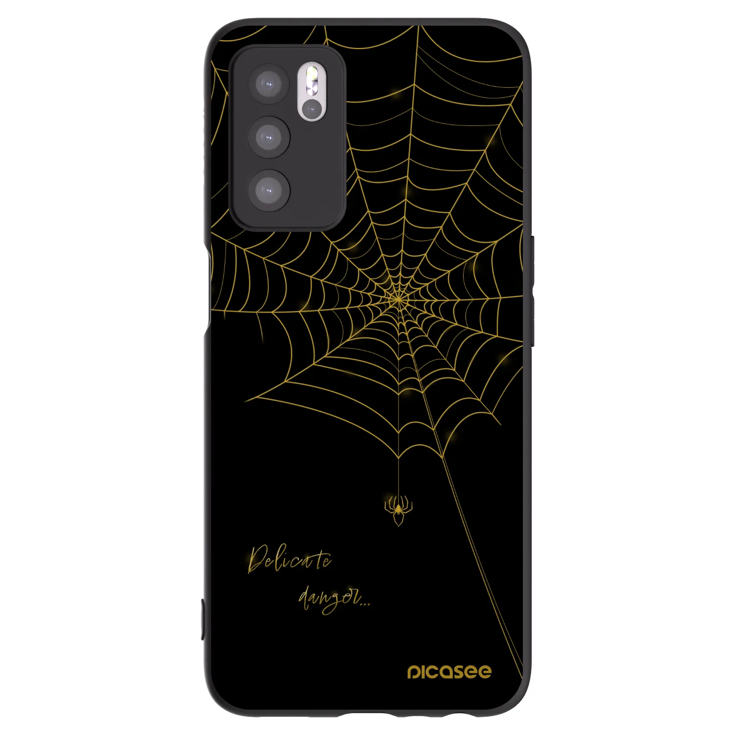 Picasee fekete szilikon tok az alábbi mobiltelefonokra OPPO A16s - Delicate danger