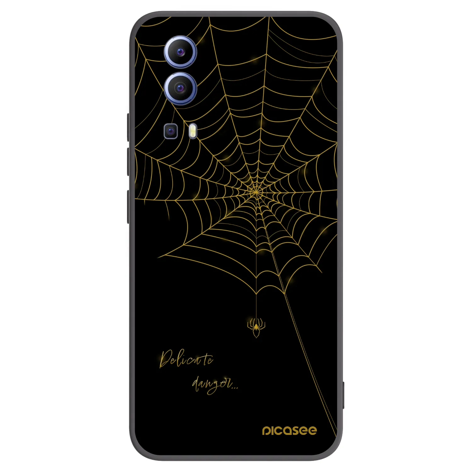 Picasee fekete szilikon tok az alábbi mobiltelefonokra Vivo Y52 5G - Delicate danger