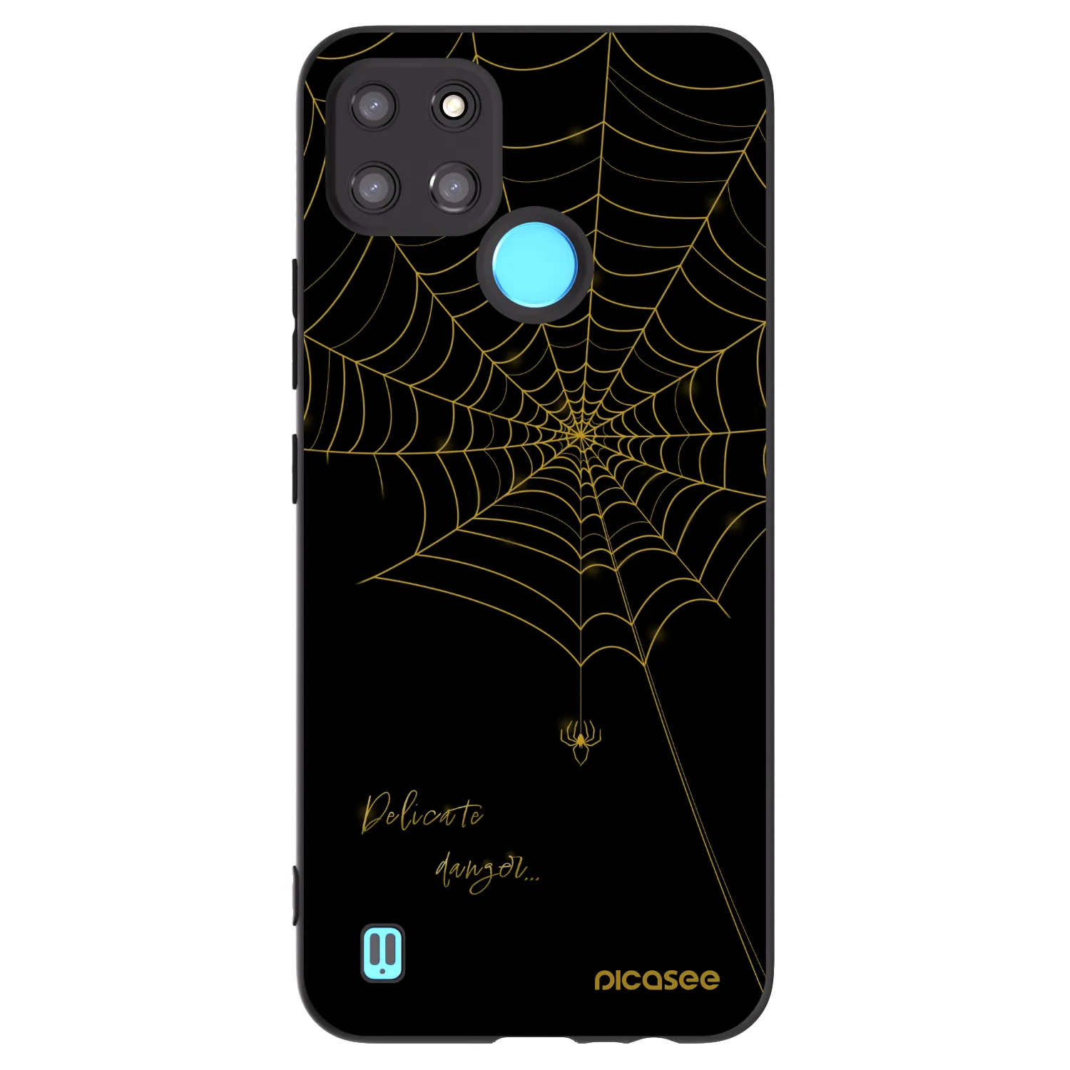 Picasee fekete szilikon tok az alábbi mobiltelefonokra Realme C21Y - Delicate danger