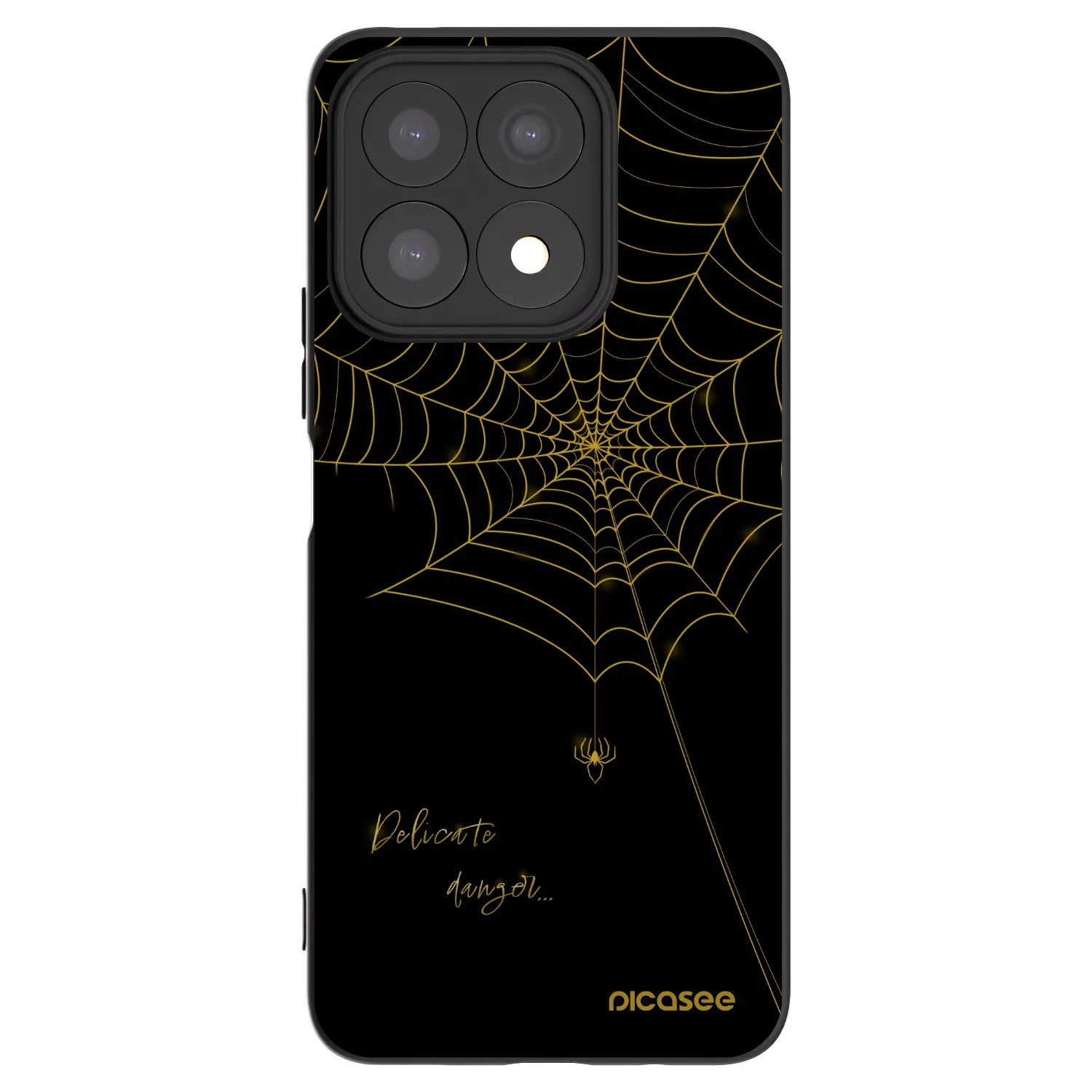 Picasee fekete szilikon tok az alábbi mobiltelefonokra Honor X8a - Delicate danger