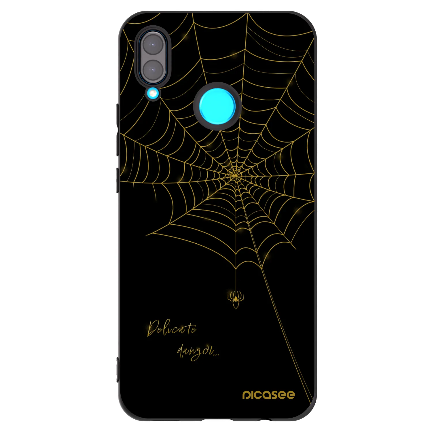 Picasee fekete szilikon tok az alábbi mobiltelefonokra Huawei Nova 3 - Delicate danger