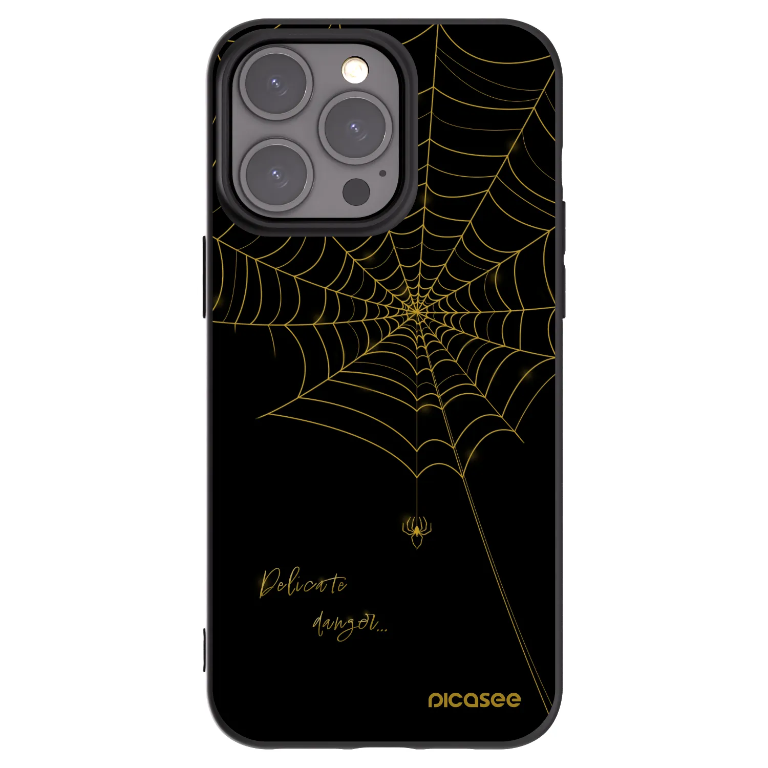 Picasee fekete szilikon tok az alábbi mobiltelefonokra Apple iPhone 15 Pro Max - Delicate danger