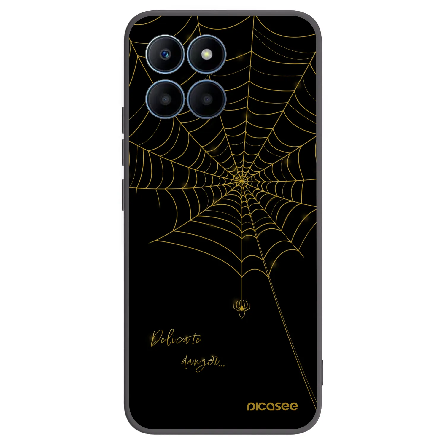 Picasee fekete szilikon tok az alábbi mobiltelefonokra Honor 70 Lite - Delicate danger