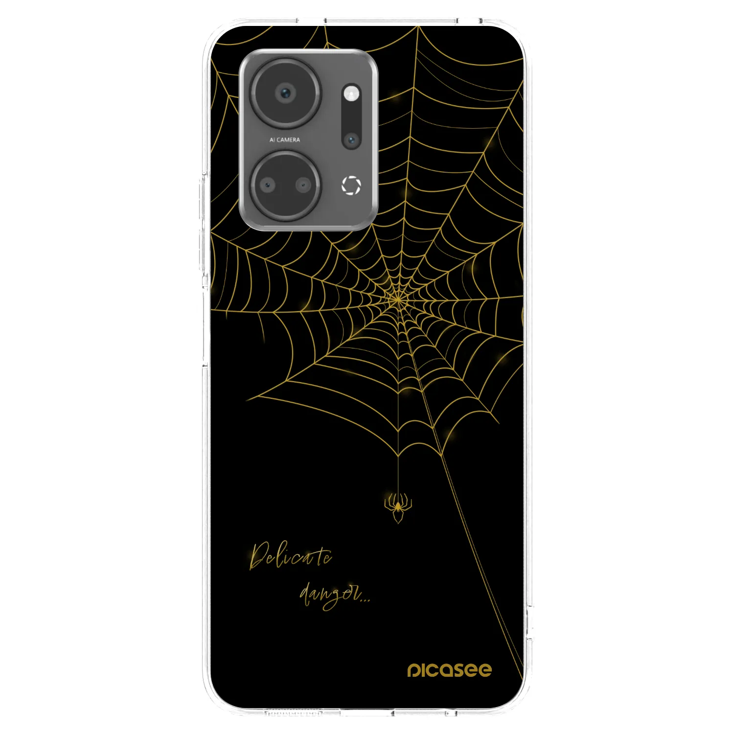 Picasee átlátszó szilikon tok az alábbi mobiltelefonokra Honor X7a - Delicate danger