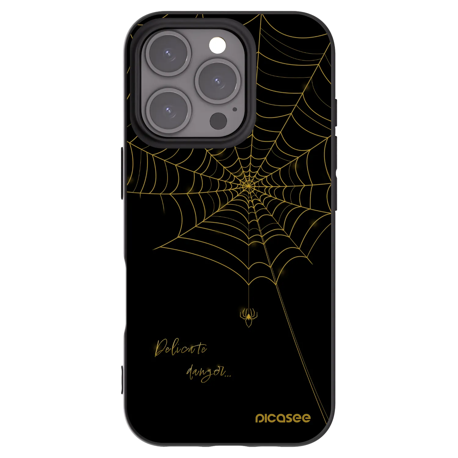 Picasee fekete szilikon tok az alábbi mobiltelefonokra Apple iPhone 16 Pro - Delicate danger