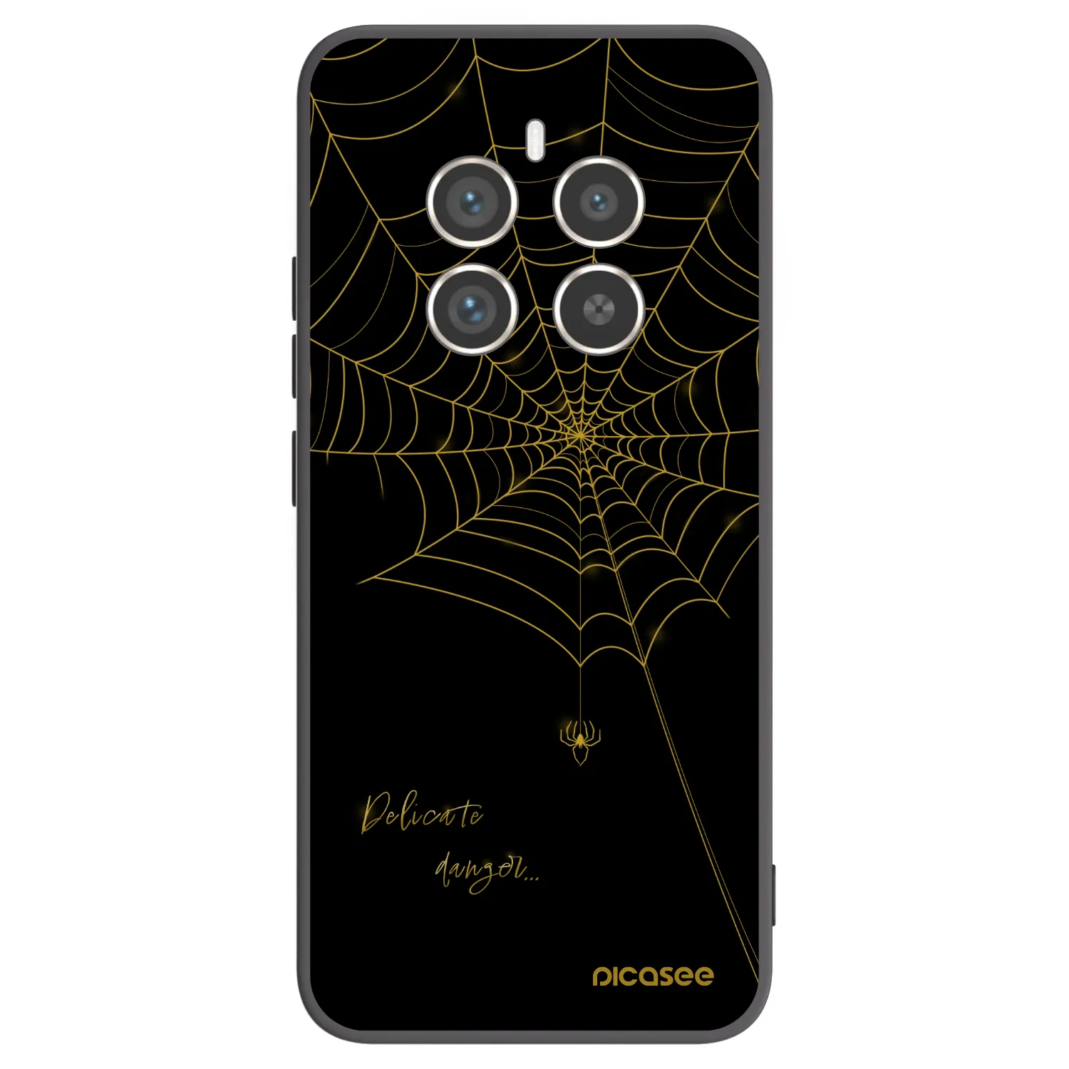 Picasee fekete szilikon tok az alábbi mobiltelefonokra Realme 12 Pro 5G - Delicate danger