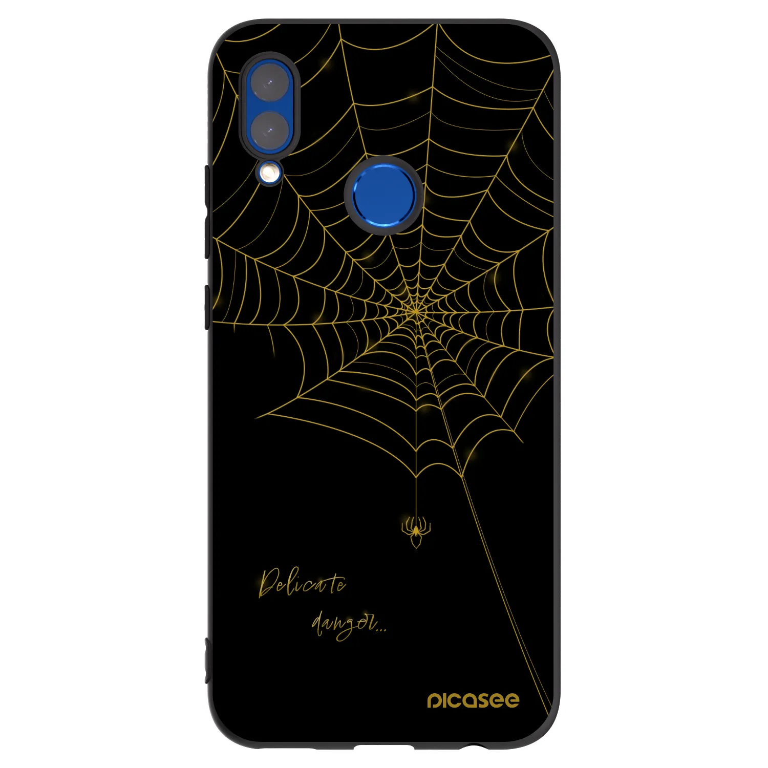 Picasee fekete szilikon tok az alábbi mobiltelefonokra Honor 10 Lite - Delicate danger