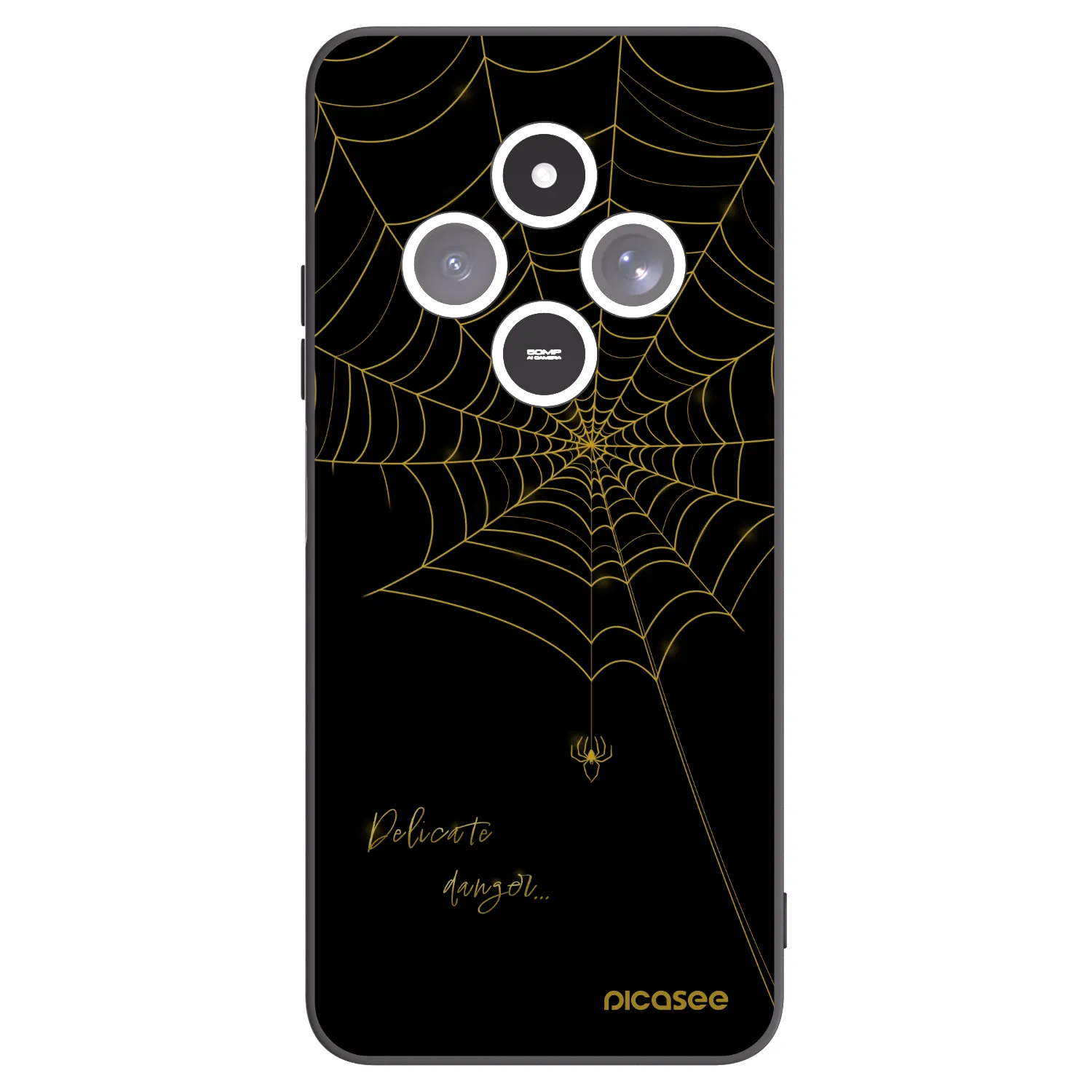 Picasee fekete szilikon tok az alábbi mobiltelefonokra Xiaomi Redmi 14C - Delicate danger