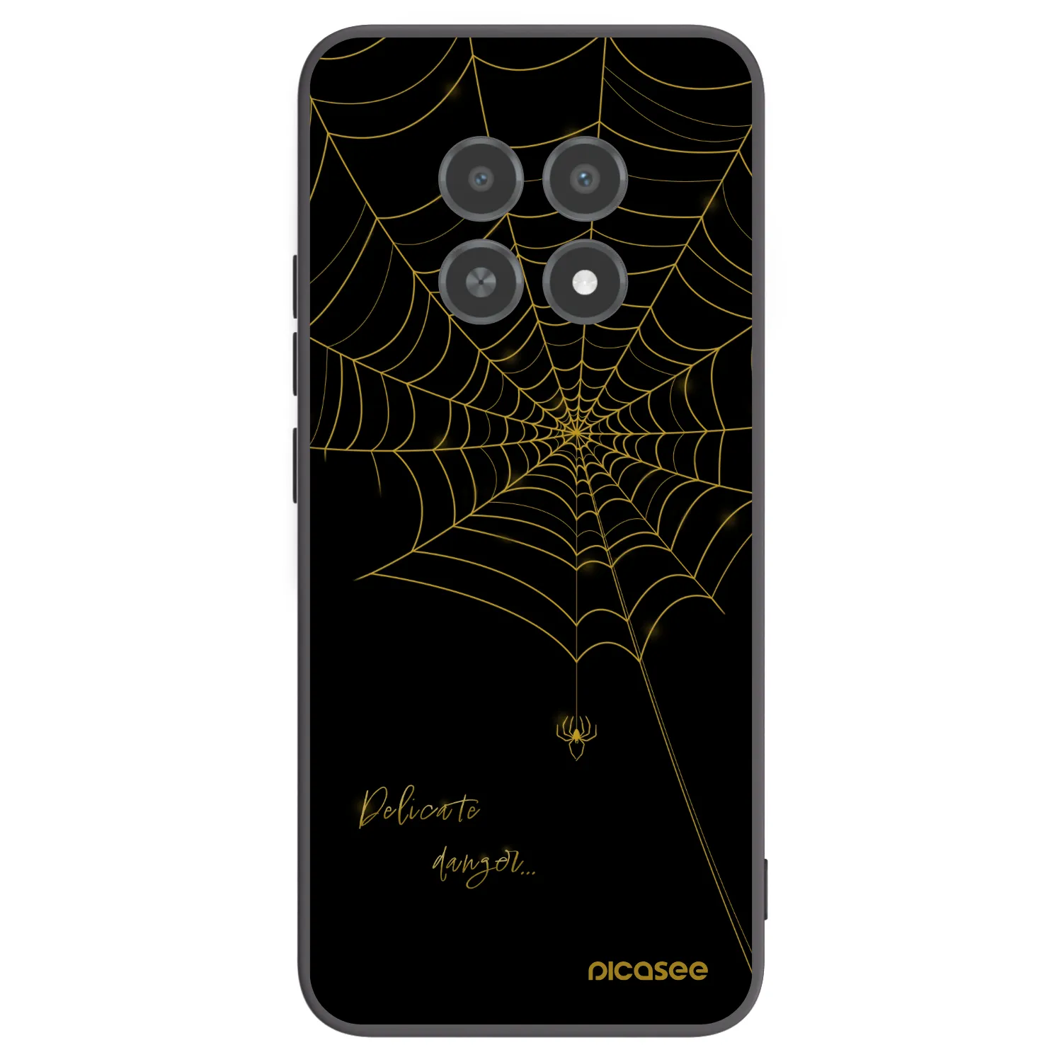 Picasee fekete szilikon tok az alábbi mobiltelefonokra Realme 12X - Delicate danger