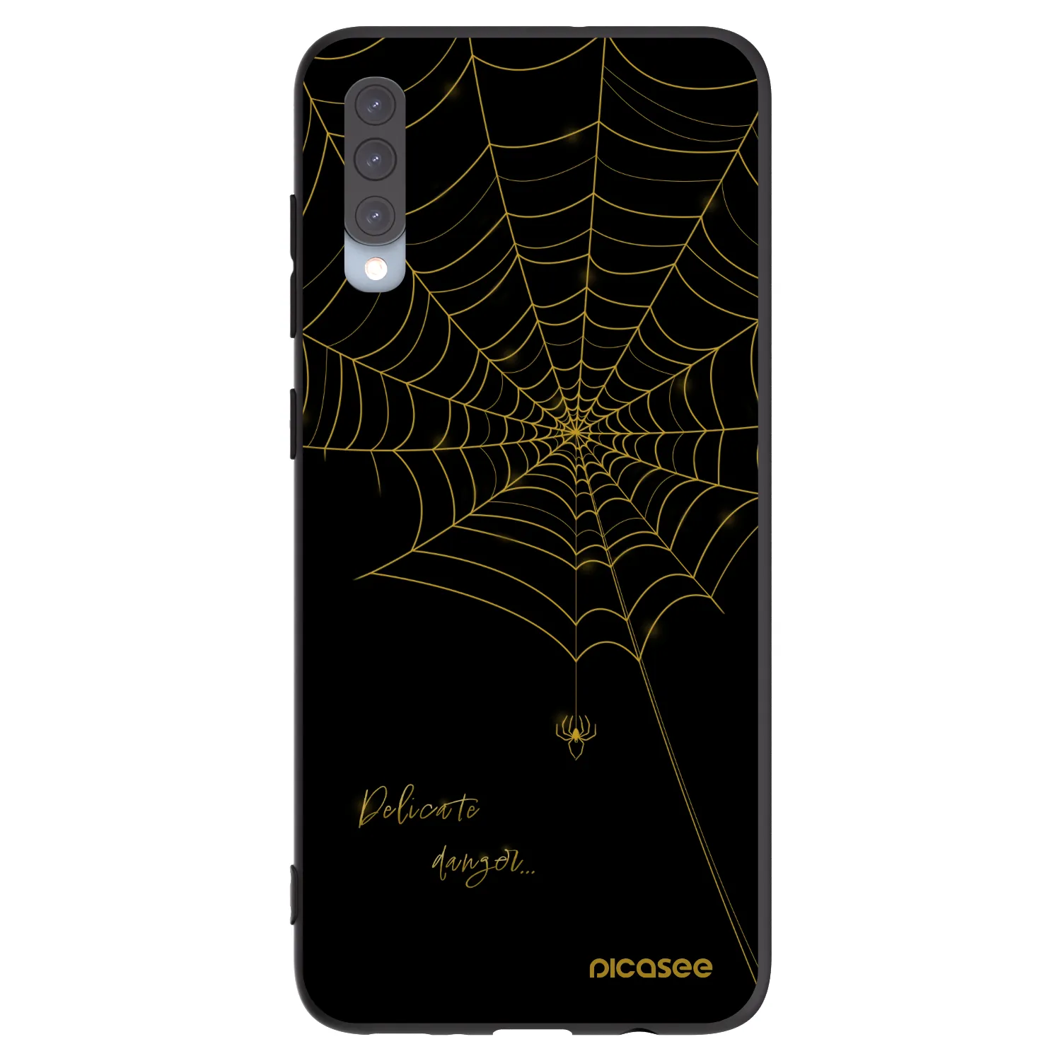 Picasee fekete szilikon tok az alábbi mobiltelefonokra Samsung Galaxy A70 A705F - Delicate danger