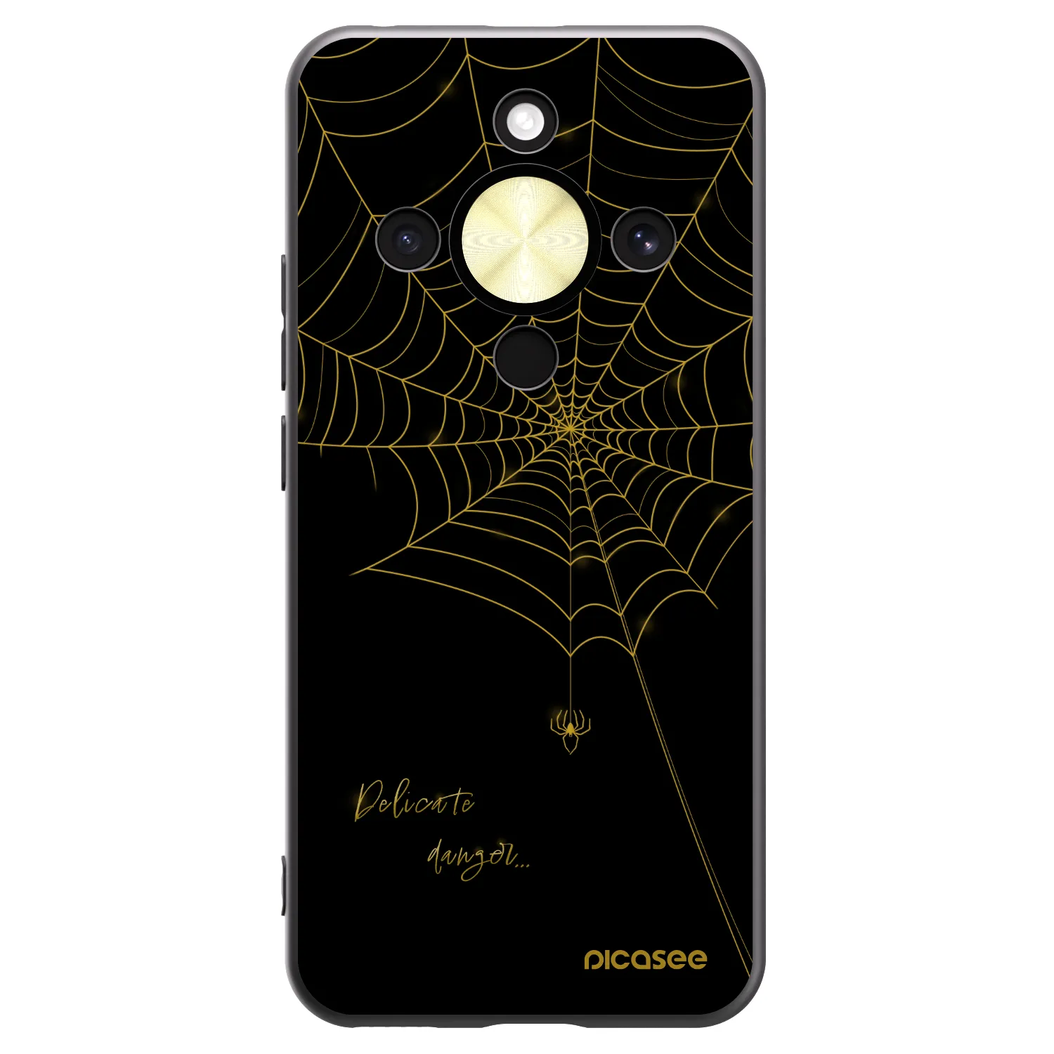 Picasee fekete szilikon tok az alábbi mobiltelefonokra Honor Magic8 Lite 5G - Delicate danger