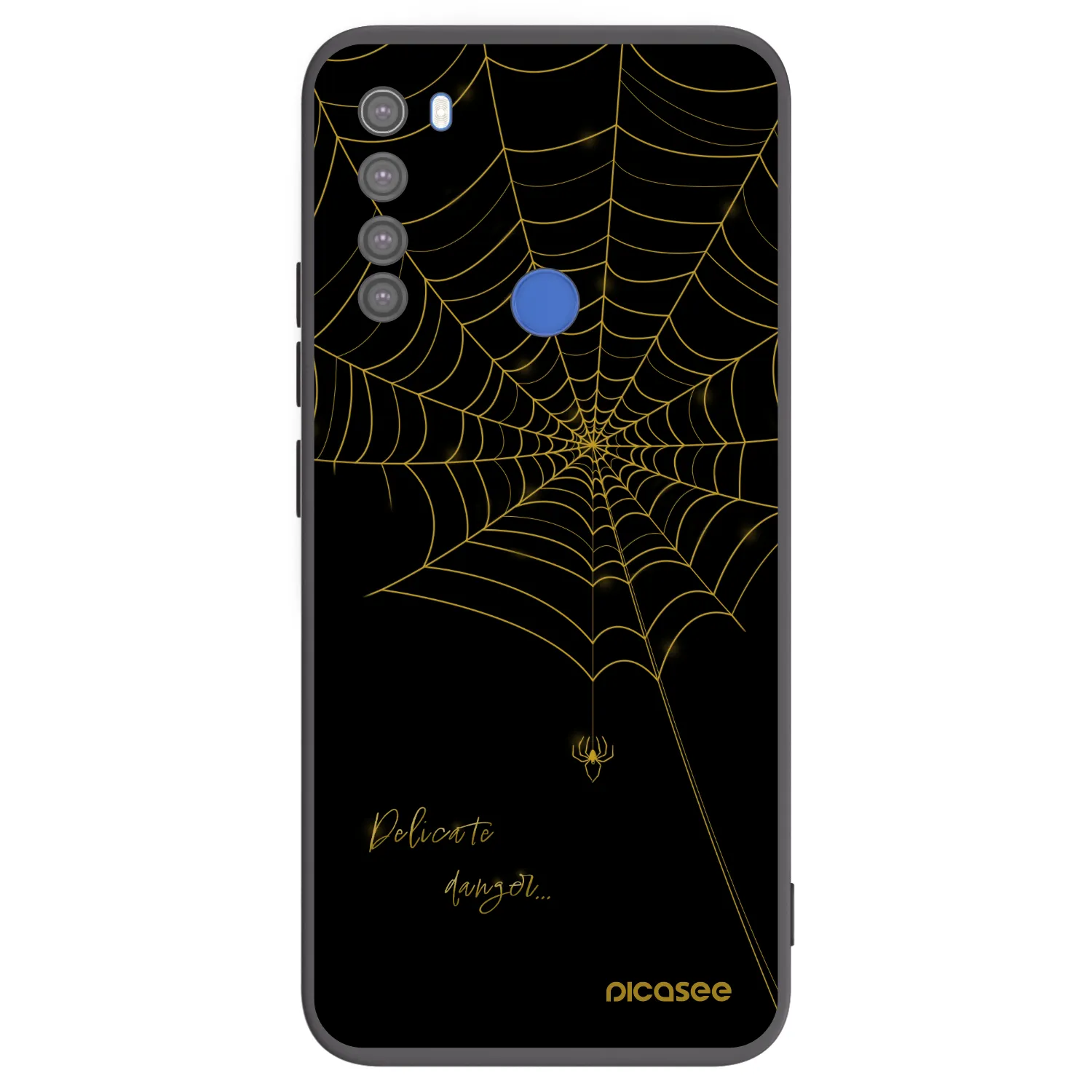 Picasee fekete szilikon tok az alábbi mobiltelefonokra Xiaomi Redmi Note 8T - Delicate danger