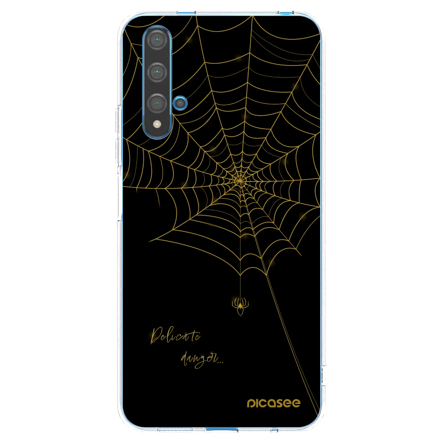 Picasee átlátszó szilikon tok az alábbi mobiltelefonokra Huawei Nova 5T - Delicate danger