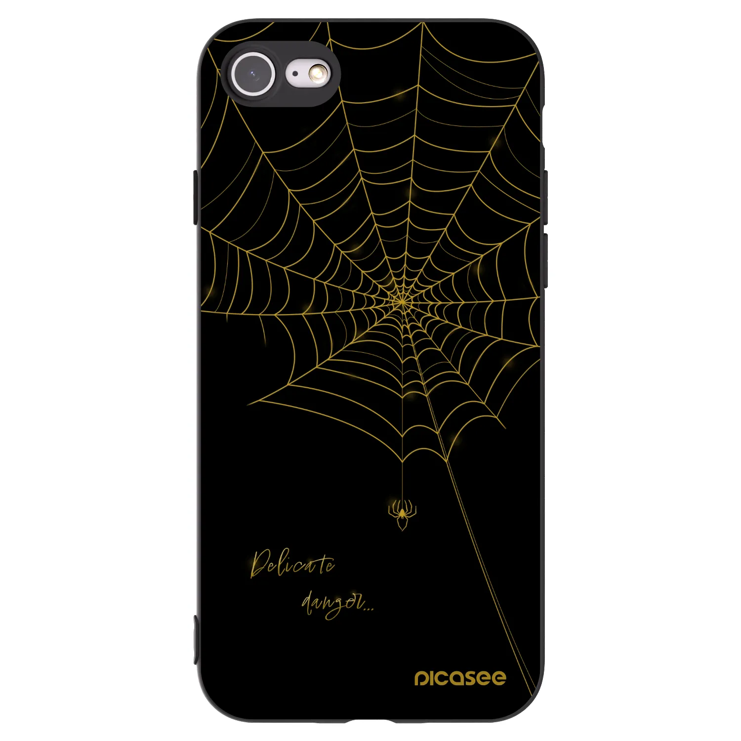 Picasee fekete szilikon tok az alábbi mobiltelefonokra Apple iPhone SE 2020 - Delicate danger