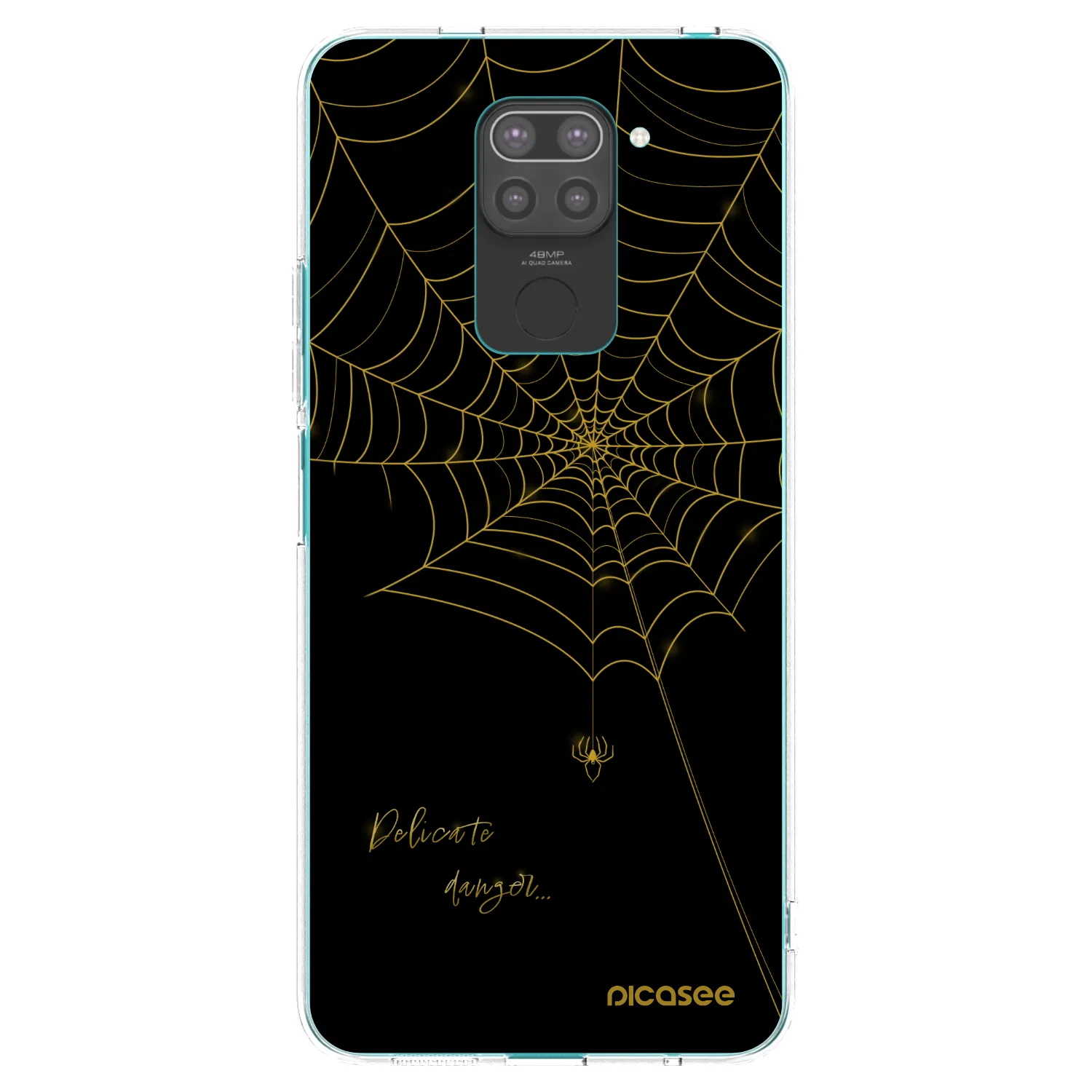 Picasee fekete szilikon tok az alábbi mobiltelefonokra Xiaomi Redmi Note 9 - Delicate danger
