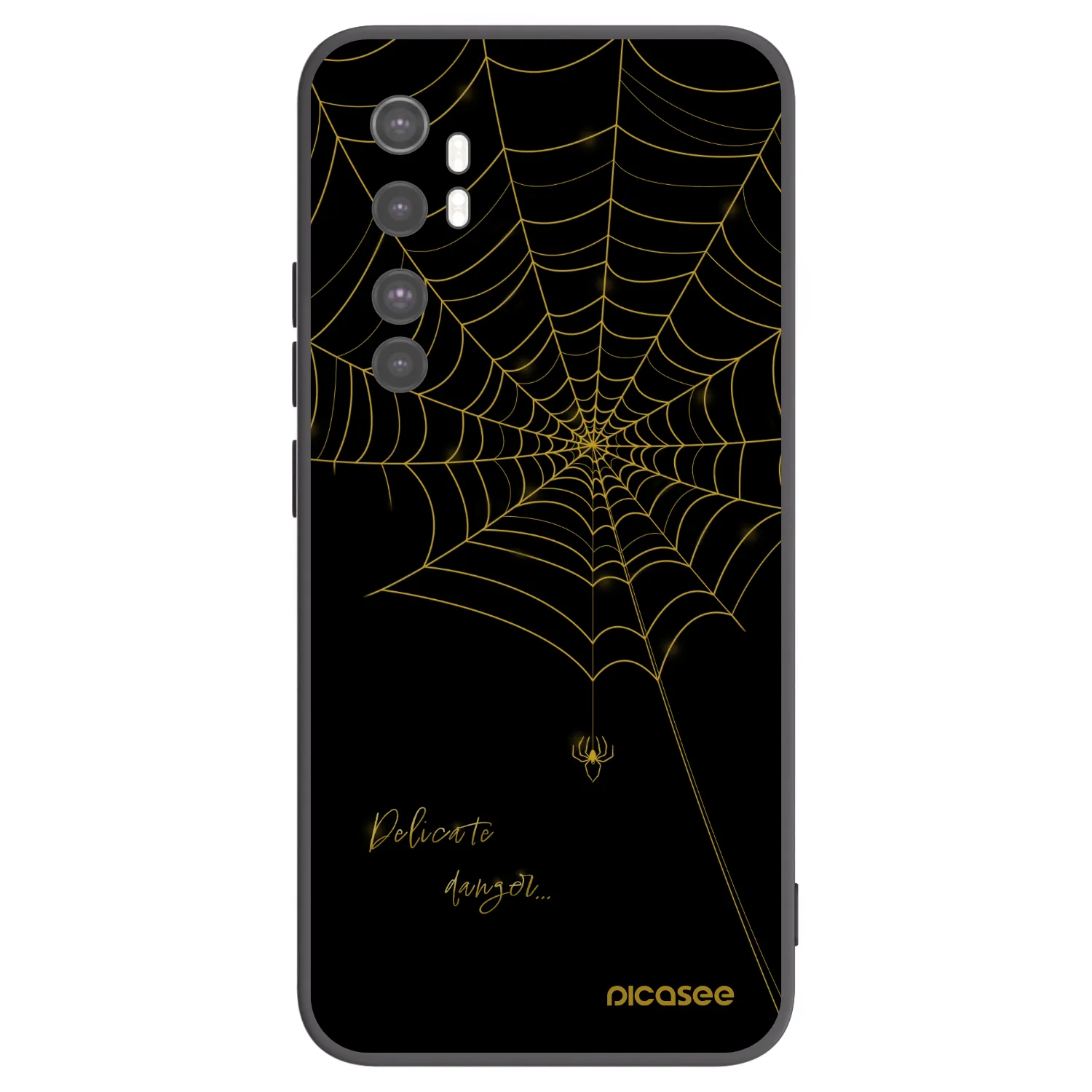 Picasee fekete szilikon tok az alábbi mobiltelefonokra Xiaomi Mi Note 10 Lite - Delicate danger