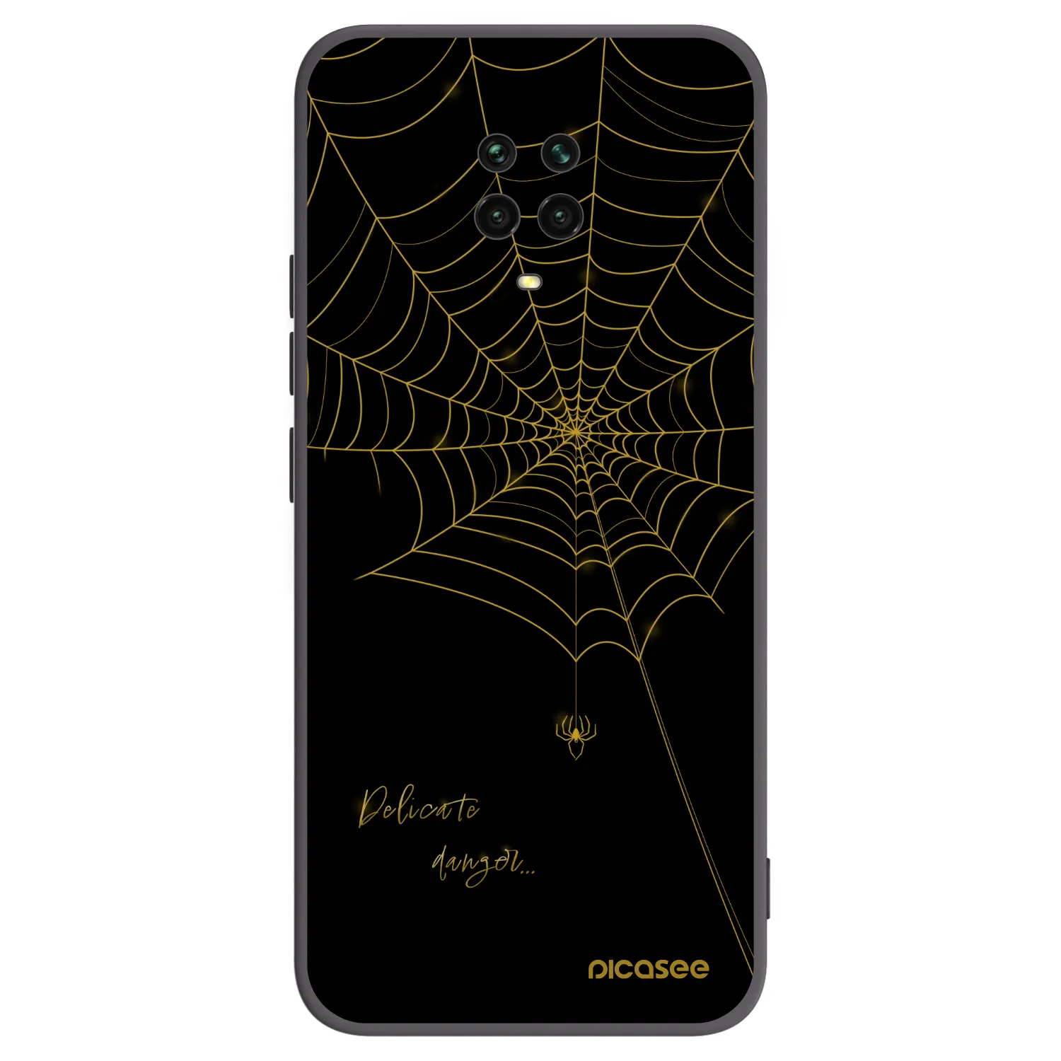 Picasee fekete szilikon tok az alábbi mobiltelefonokra Xiaomi Redmi Note 9S - Delicate danger