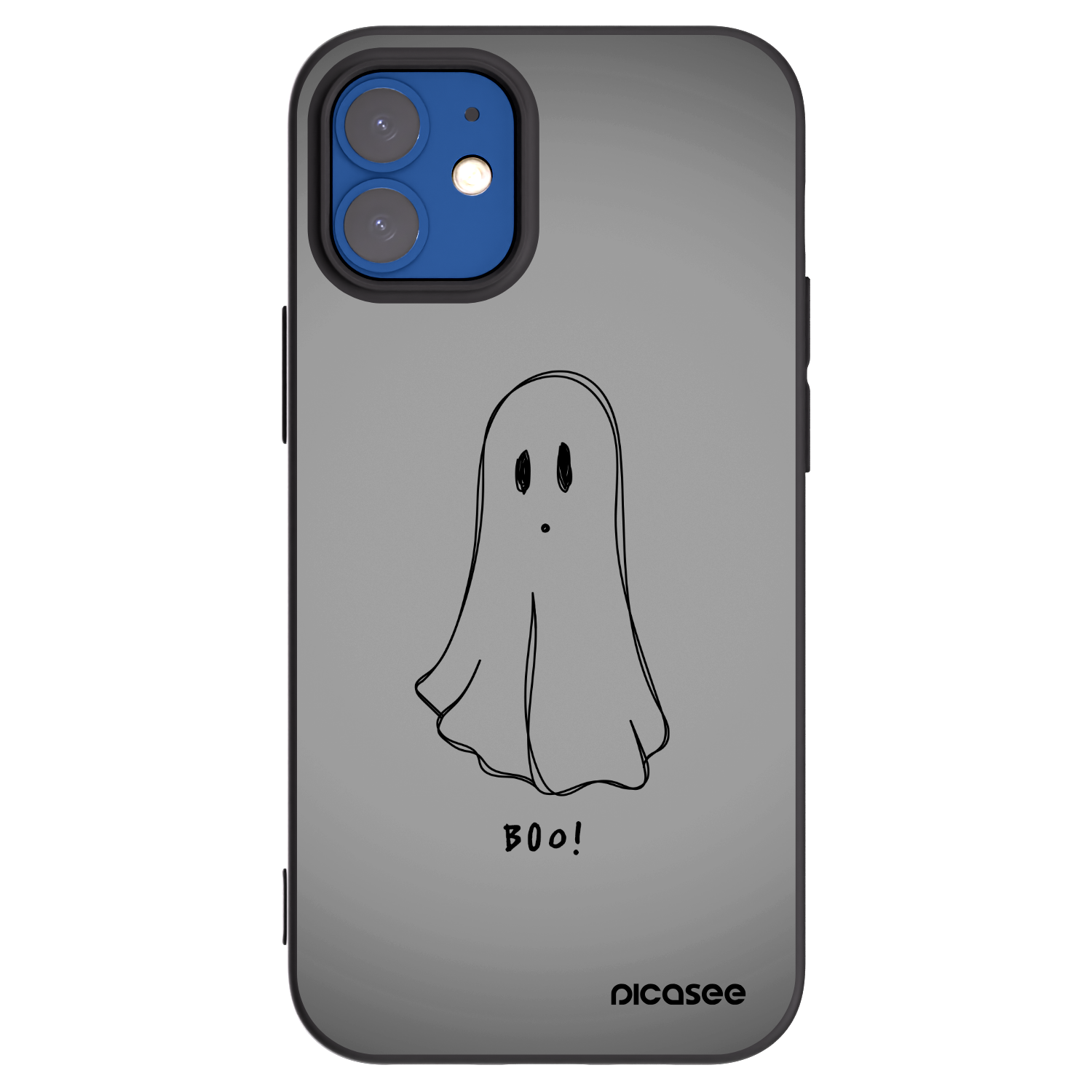 Picasee fekete szilikon tok az alábbi mobiltelefonokra Apple iPhone 12 mini - Ghost