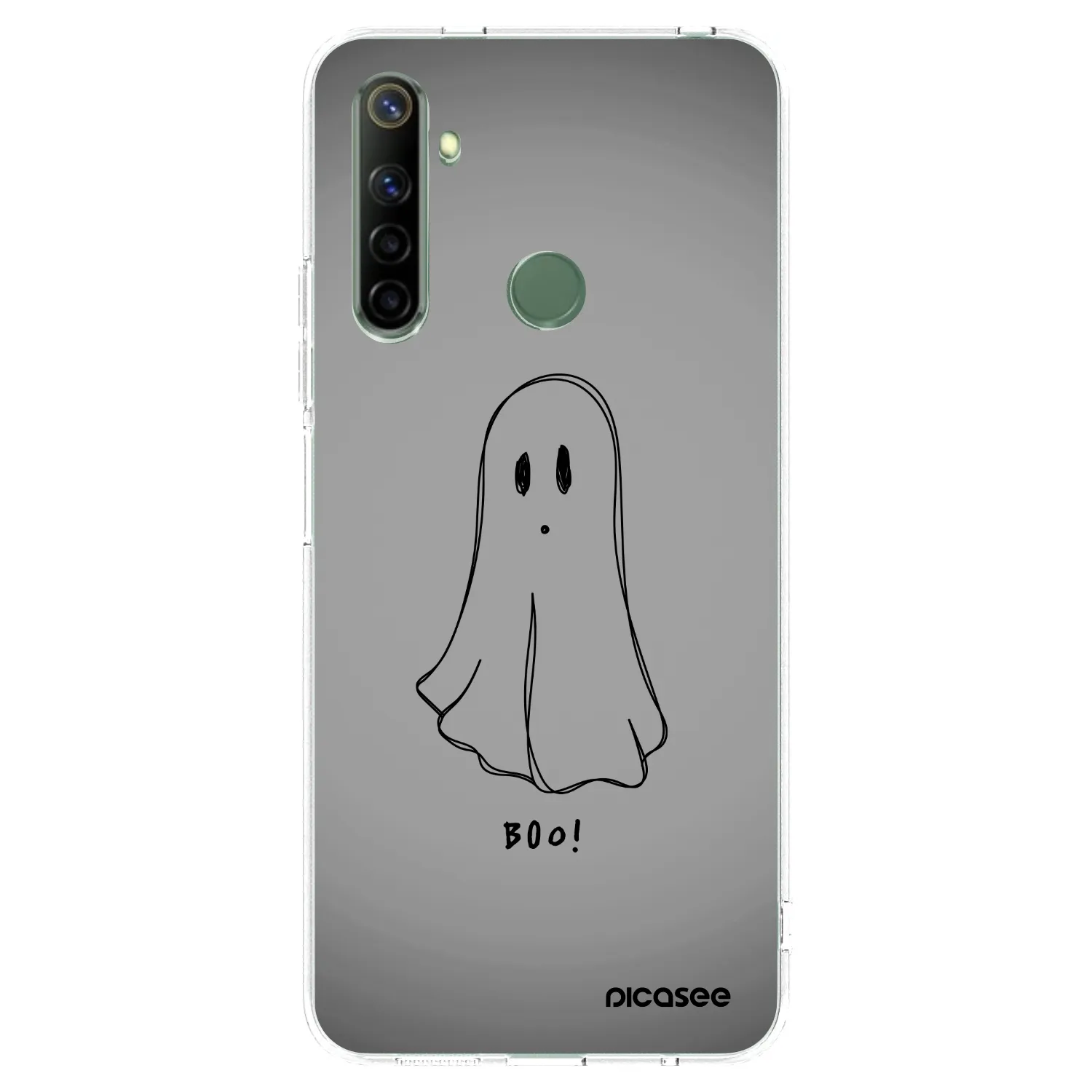 Picasee átlátszó szilikon tok az alábbi mobiltelefonokra Realme 6i - Ghost