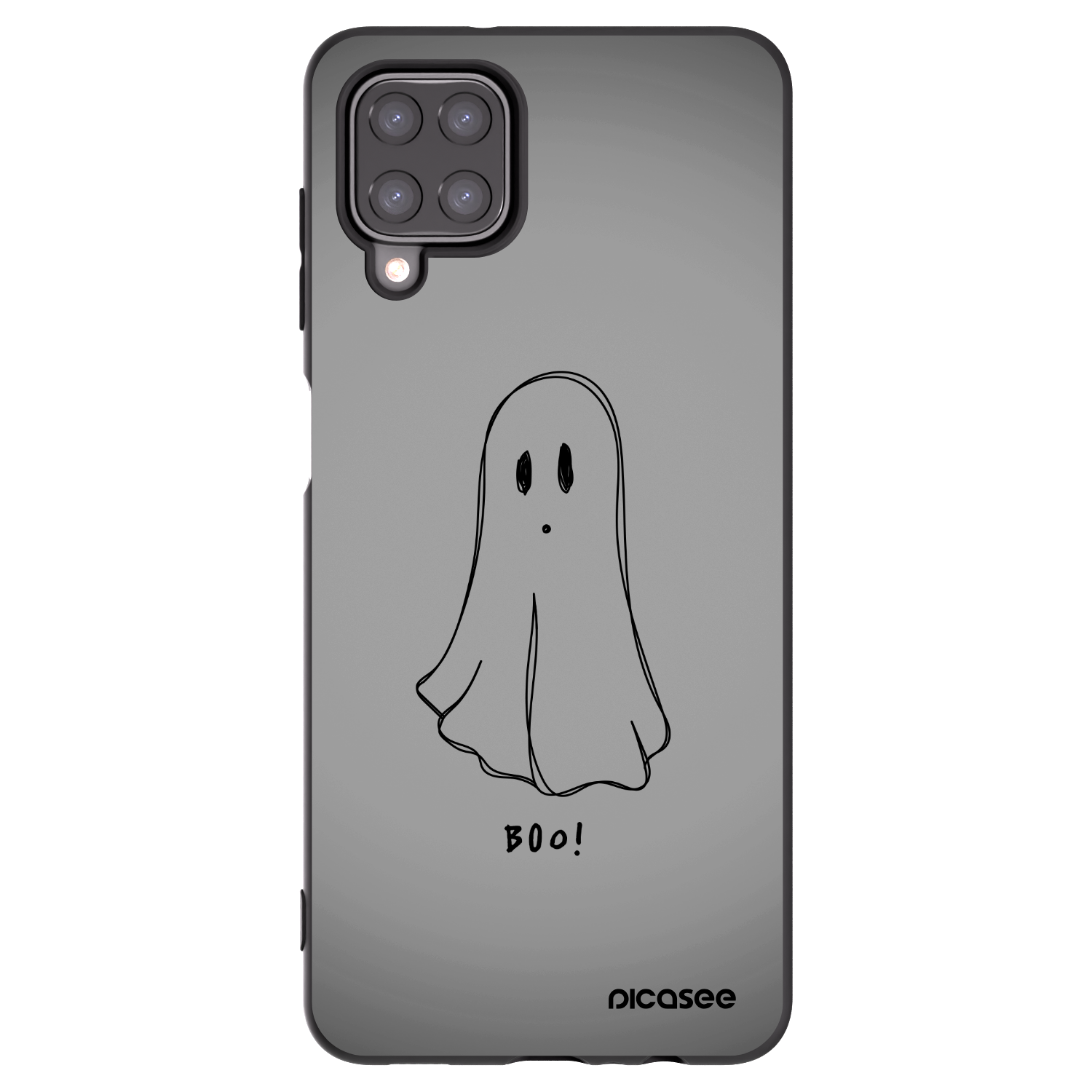 Picasee fekete szilikon tok az alábbi mobiltelefonokra Samsung Galaxy A12 A125F - Ghost