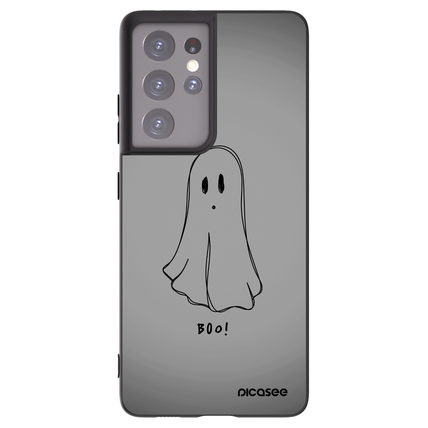 Picasee fekete szilikon tok az alábbi mobiltelefonokra Samsung Galaxy S21 Ultra 5G G998B - Ghost