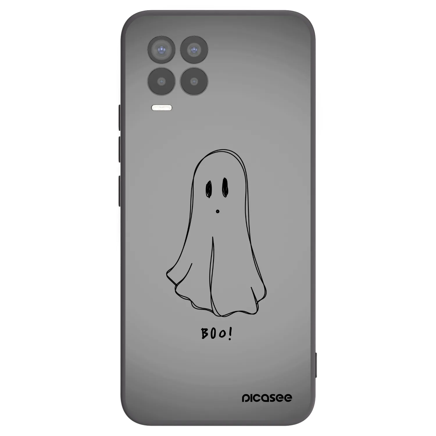 Picasee fekete szilikon tok az alábbi mobiltelefonokra Realme 8 Pro - Ghost