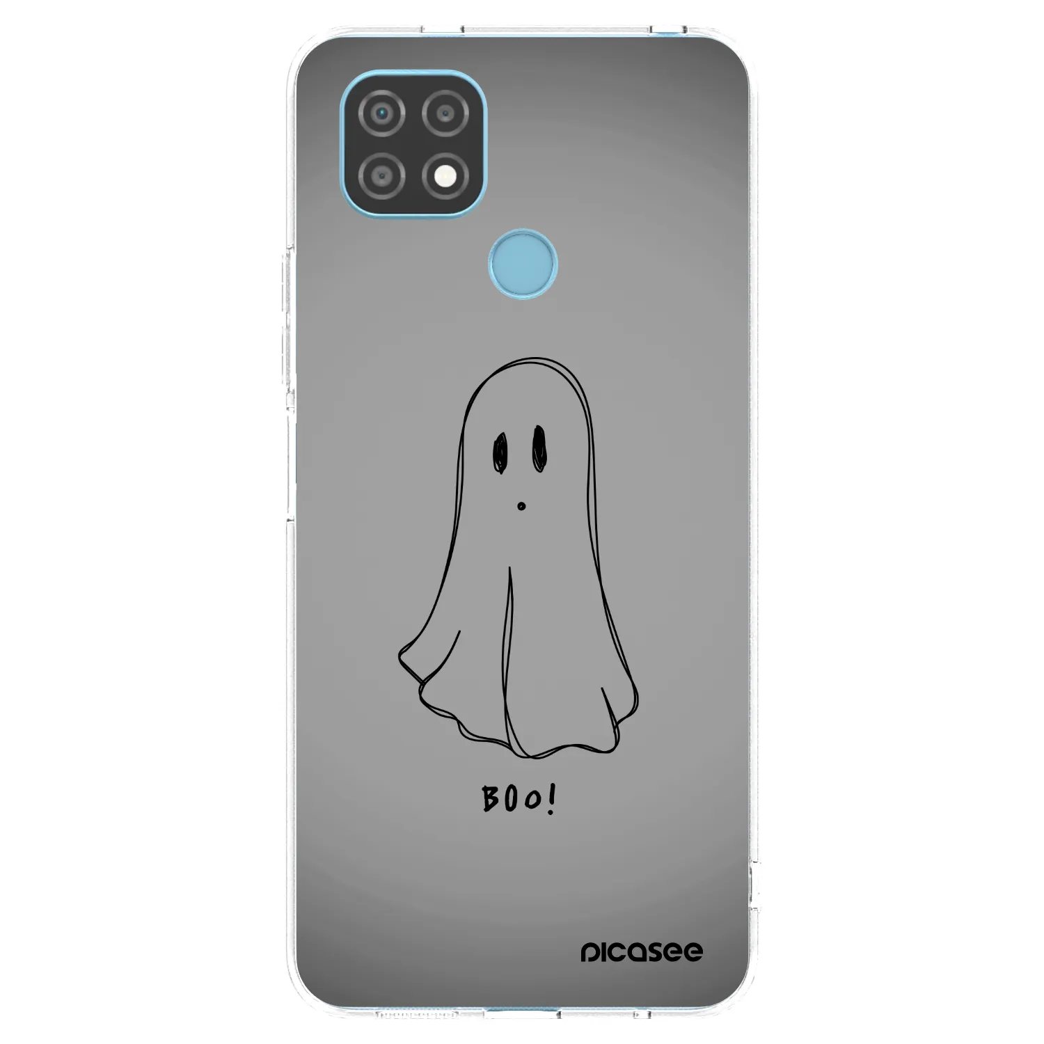 Picasee átlátszó szilikon tok az alábbi mobiltelefonokra Realme C21 - Ghost