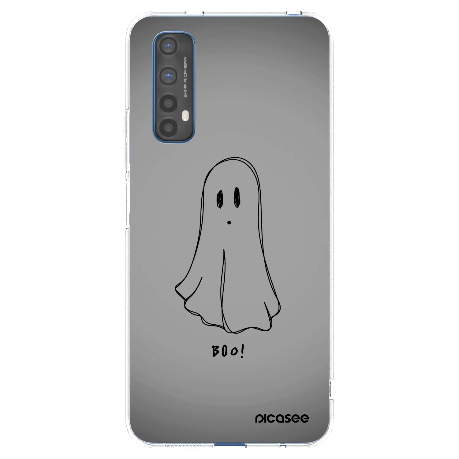 Picasee átlátszó szilikon tok az alábbi mobiltelefonokra Realme 7 - Ghost