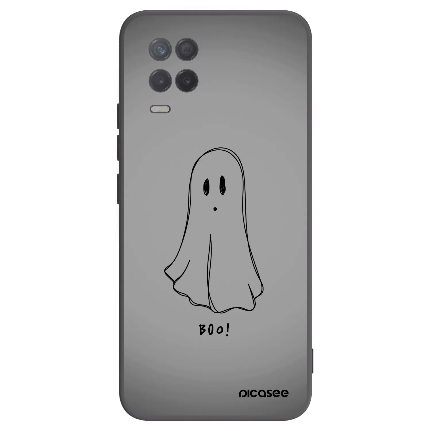 Picasee fekete szilikon tok az alábbi mobiltelefonokra Realme 8 5G - Ghost