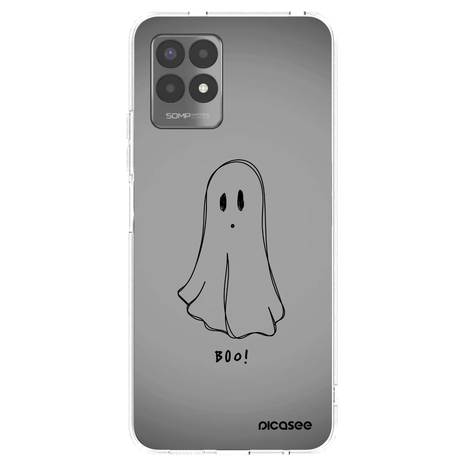 Picasee átlátszó szilikon tok az alábbi mobiltelefonokra Realme 8i - Ghost