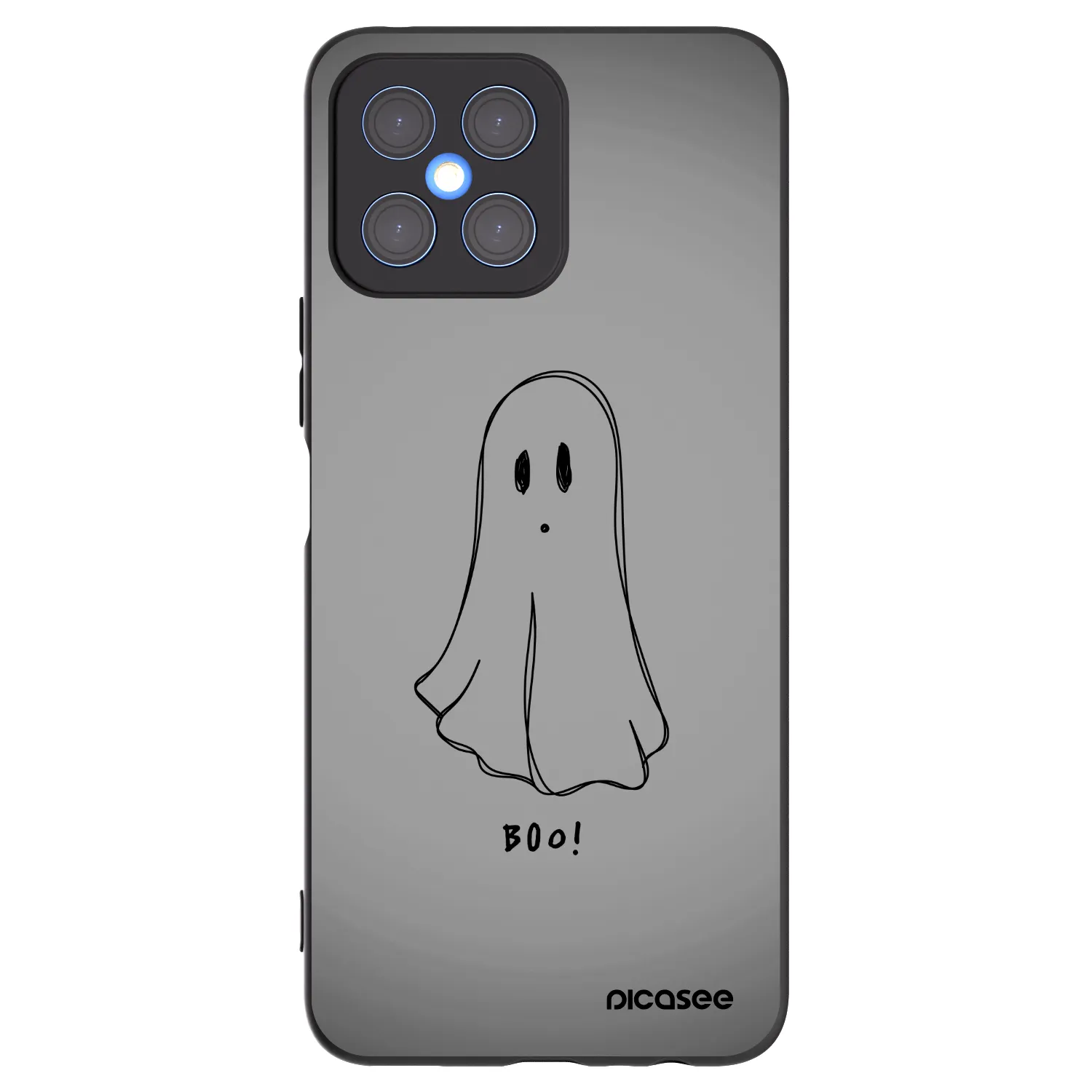 Picasee fekete szilikon tok az alábbi mobiltelefonokra Honor X8 4G - Ghost