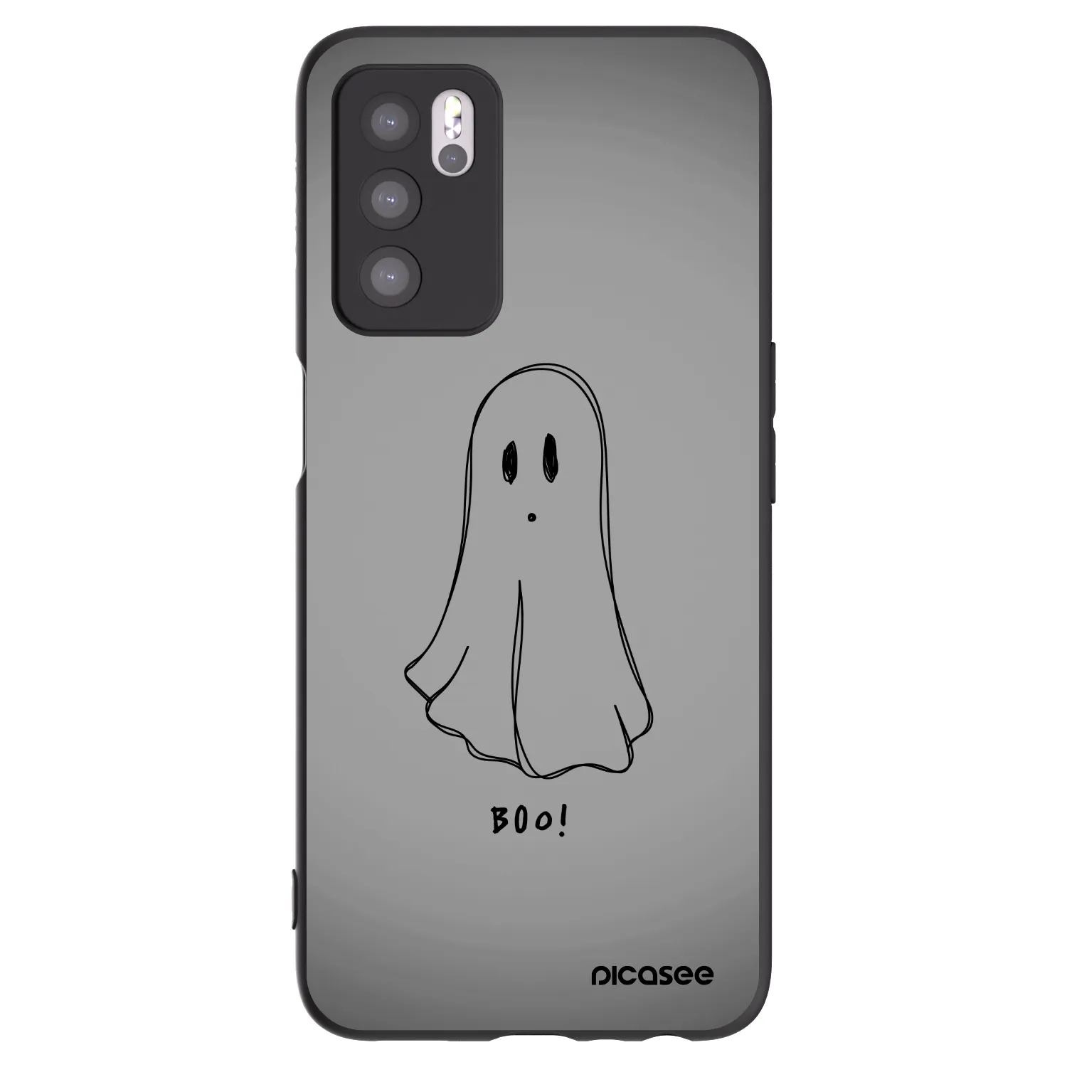 Picasee fekete szilikon tok az alábbi mobiltelefonokra OPPO A16 - Ghost
