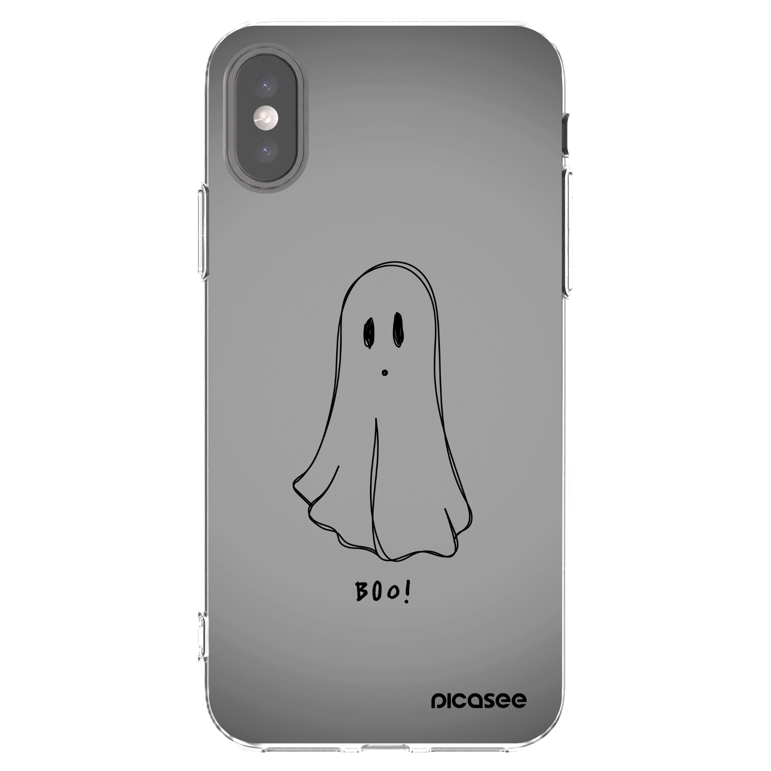 Picasee átlátszó szilikon tok az alábbi mobiltelefonokra Apple iPhone X/XS - Ghost