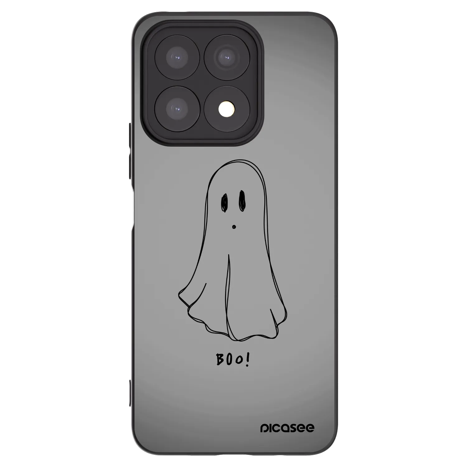 Picasee fekete szilikon tok az alábbi mobiltelefonokra Honor X8a - Ghost
