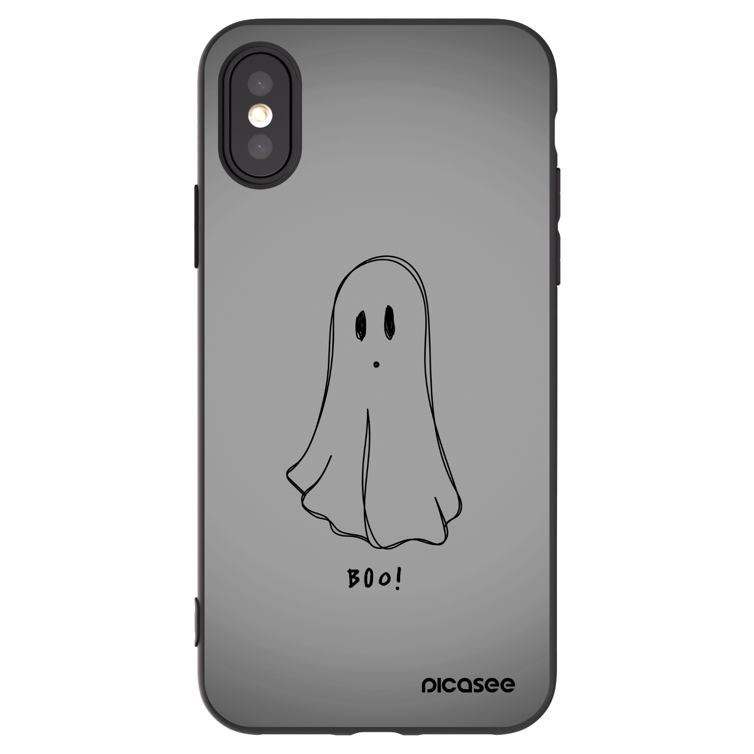 Picasee fekete szilikon tok az alábbi mobiltelefonokra Apple iPhone X/XS - Ghost