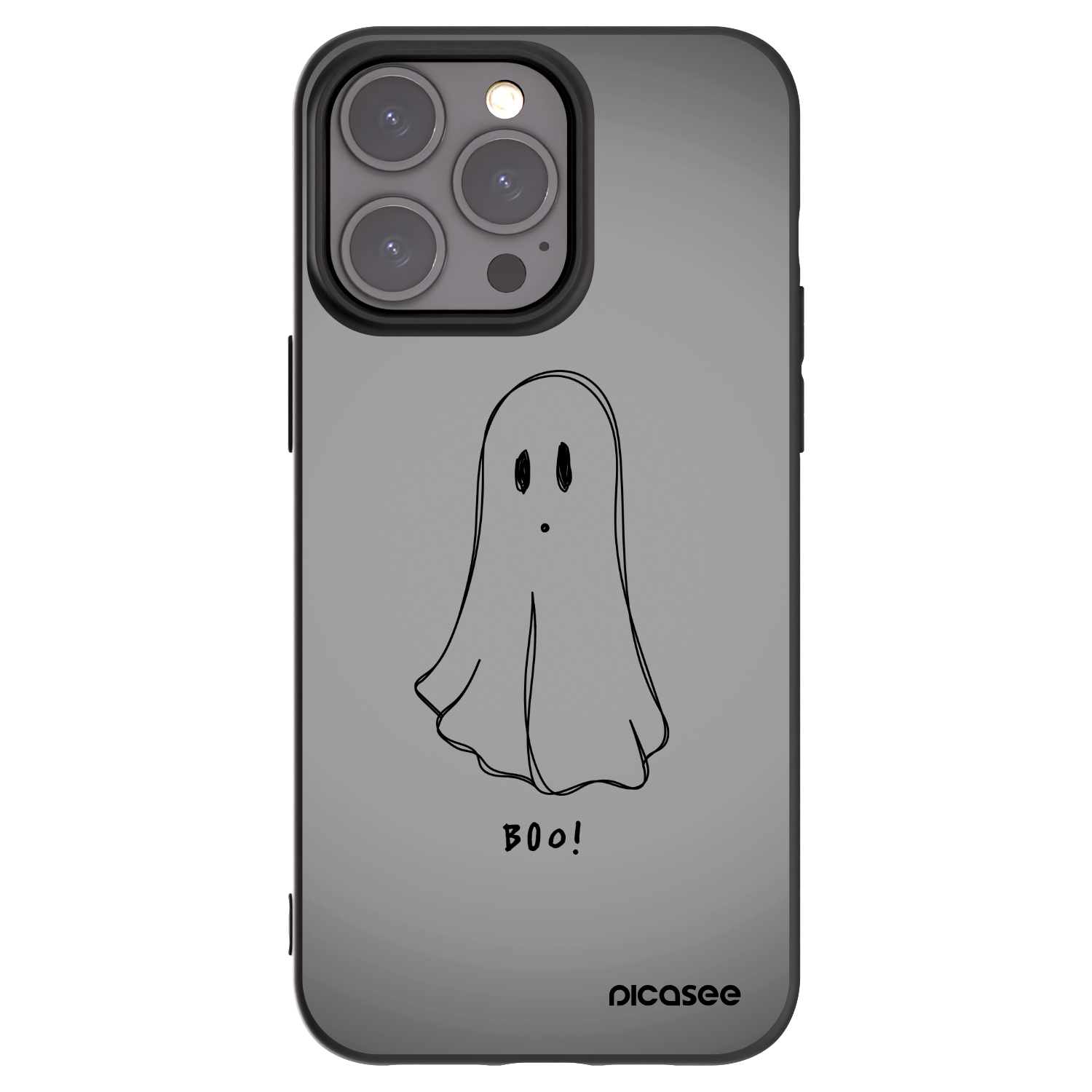 Picasee fekete szilikon tok az alábbi mobiltelefonokra Apple iPhone 15 Pro Max - Ghost