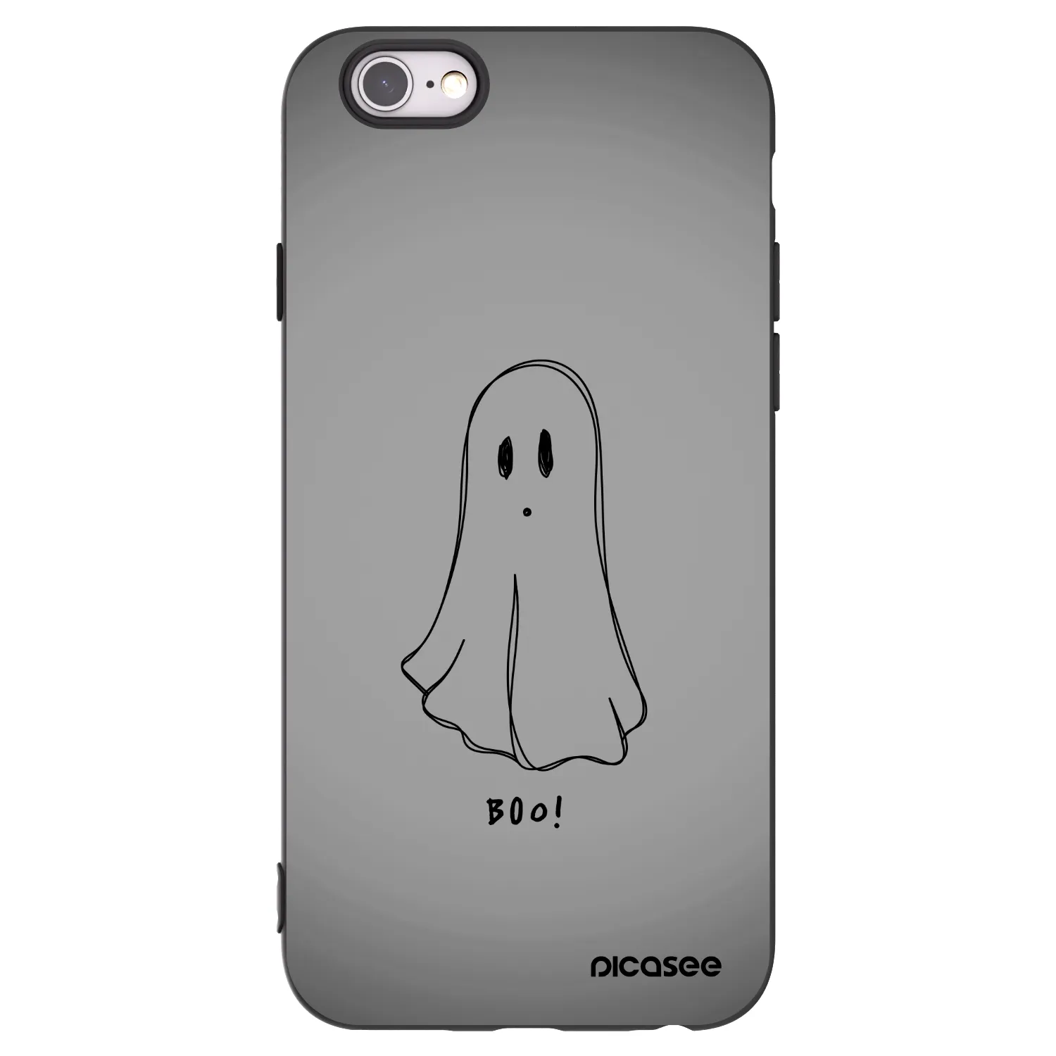 Picasee fekete szilikon tok az alábbi mobiltelefonokra Apple iPhone 6/6S - Ghost
