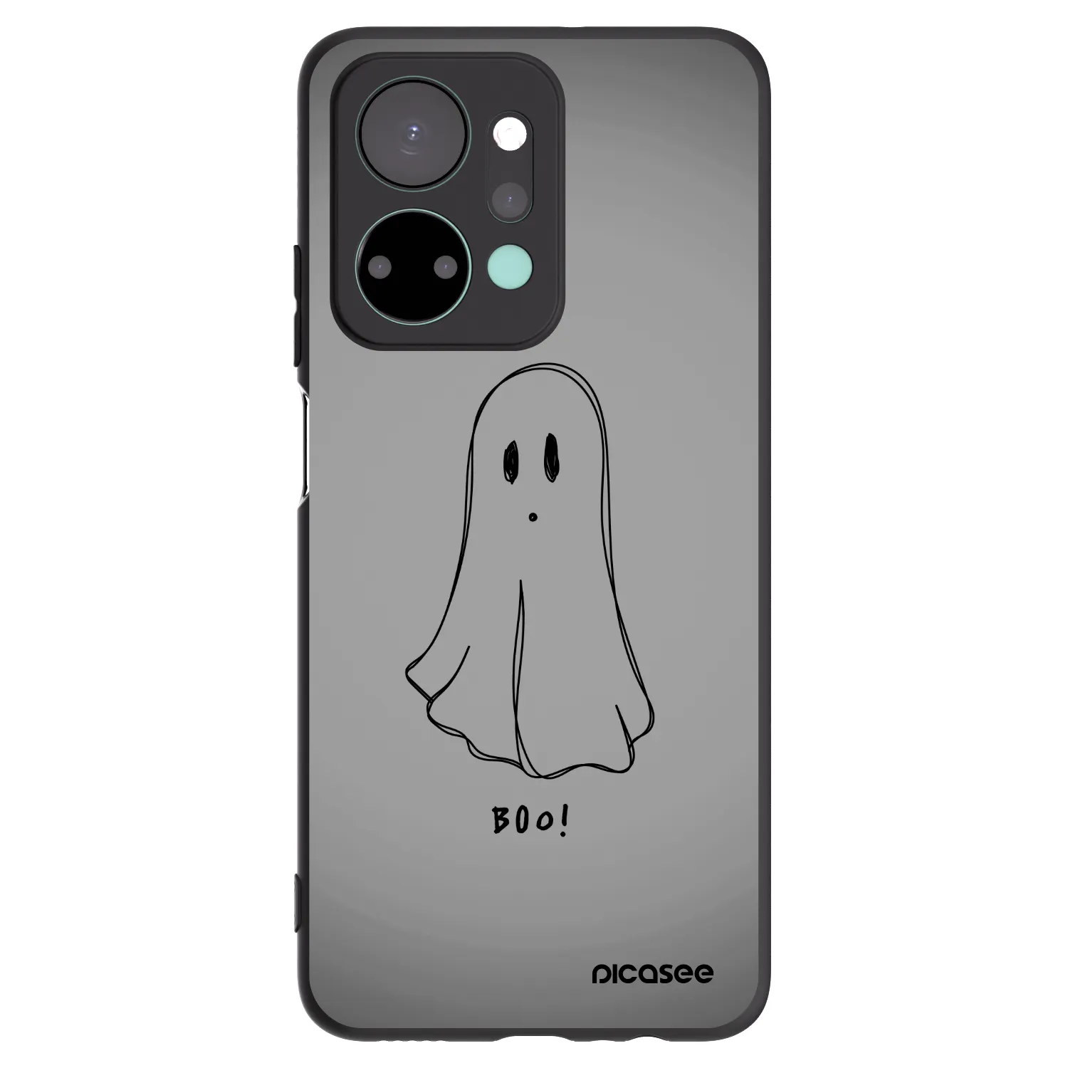 Picasee fekete szilikon tok az alábbi mobiltelefonokra Honor X7a - Ghost
