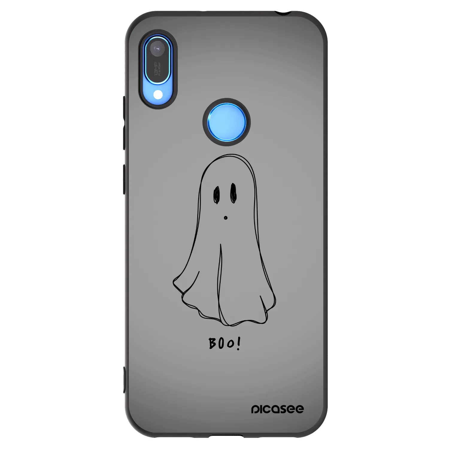 Picasee fekete szilikon tok az alábbi mobiltelefonokra Huawei Y6 2019 - Ghost