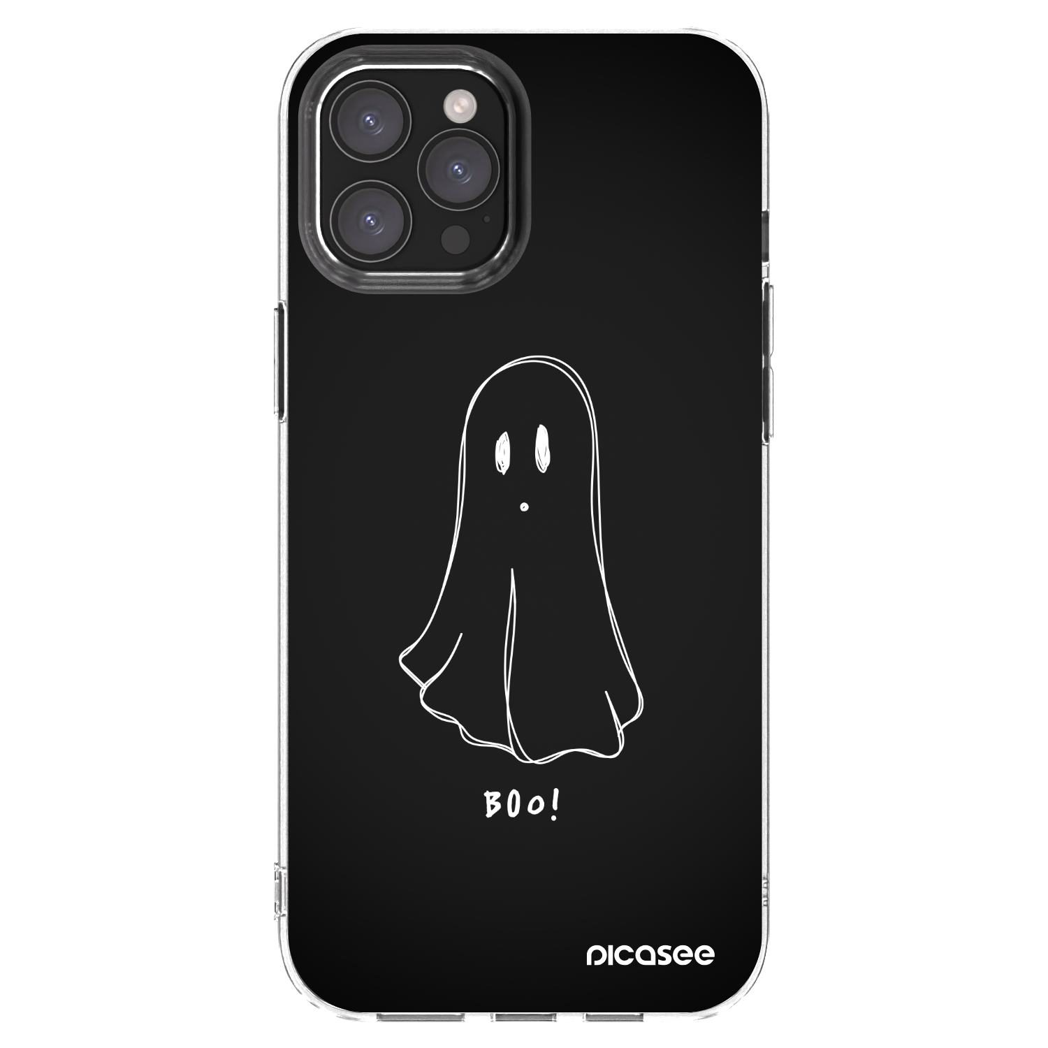 Picasee átlátszó szilikon tok az alábbi mobiltelefonokra Apple iPhone 12 Pro Max - Ghost 2