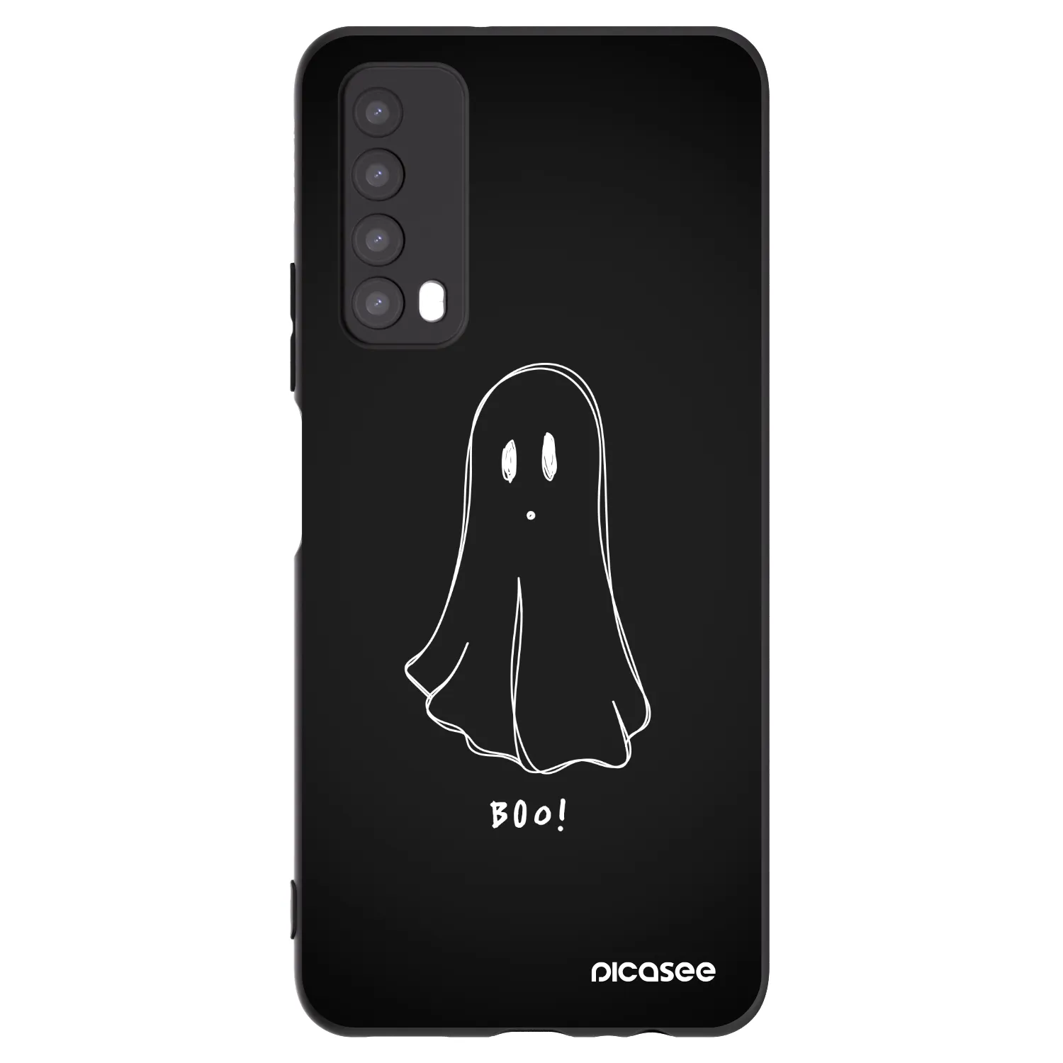 Picasee fekete szilikon tok az alábbi mobiltelefonokra Huawei P Smart 2021 - Ghost 2