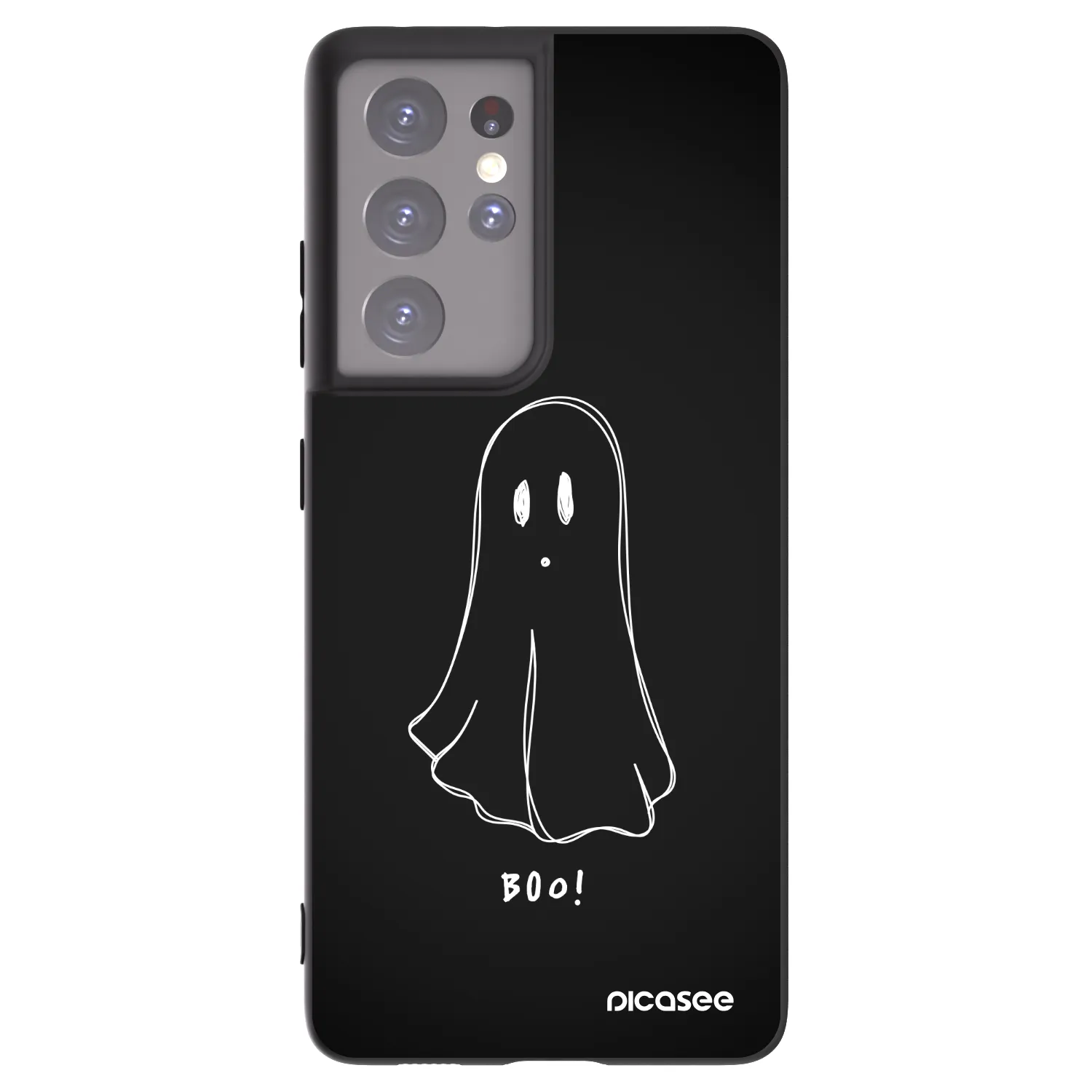 Picasee fekete szilikon tok az alábbi mobiltelefonokra Samsung Galaxy S21 Ultra 5G G998B - Ghost 2