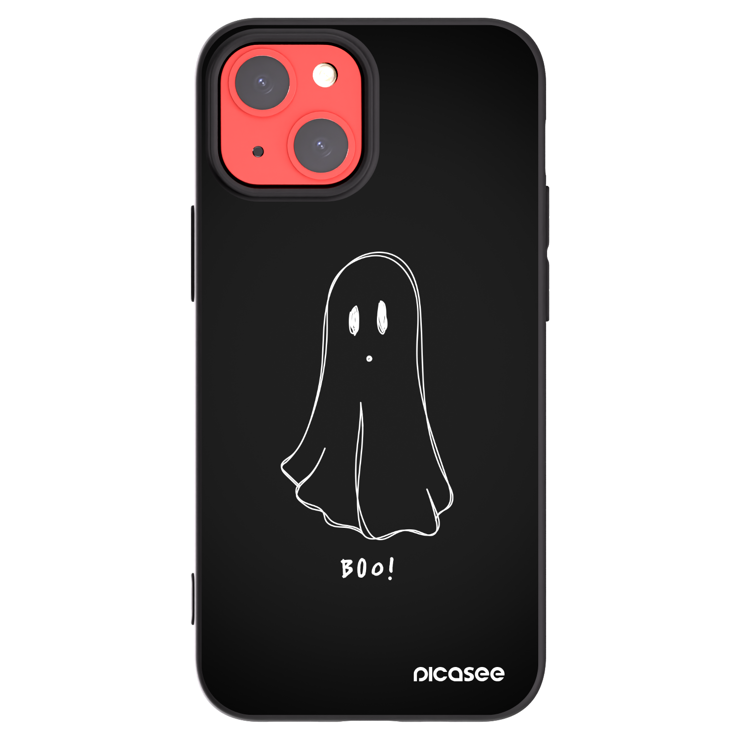 Picasee fekete szilikon tok az alábbi mobiltelefonokra Apple iPhone 13 mini - Ghost 2