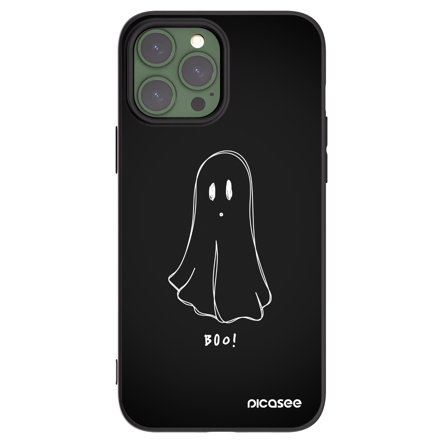 Picasee fekete szilikon tok az alábbi mobiltelefonokra Apple iPhone 13 Pro Max - Ghost 2