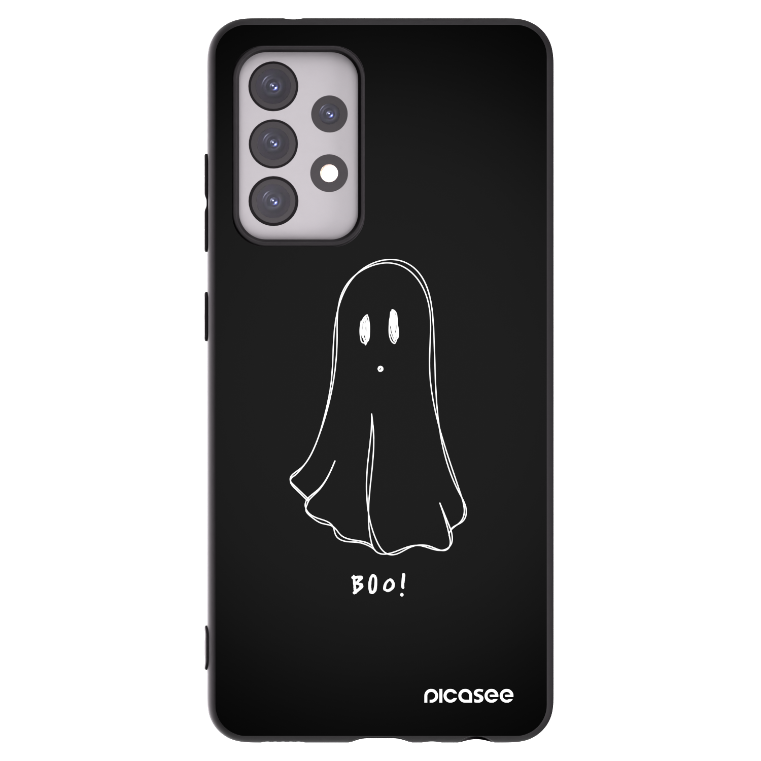 Picasee fekete szilikon tok az alábbi mobiltelefonokra Samsung Galaxy A52s 5G A528B - Ghost 2
