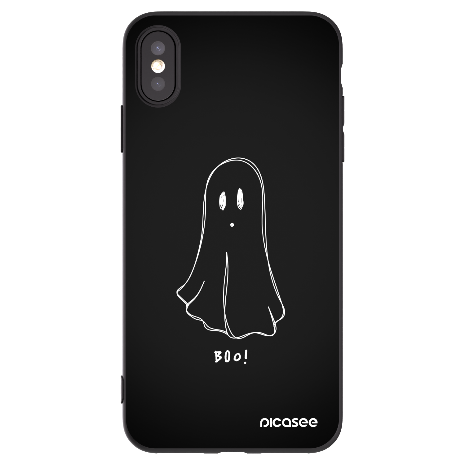 Picasee fekete szilikon tok az alábbi mobiltelefonokra Apple iPhone XS Max - Ghost 2