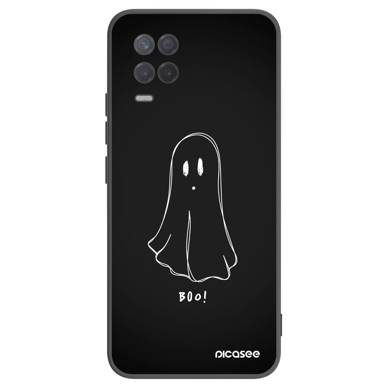 Picasee fekete szilikon tok az alábbi mobiltelefonokra Realme 8 5G - Ghost 2