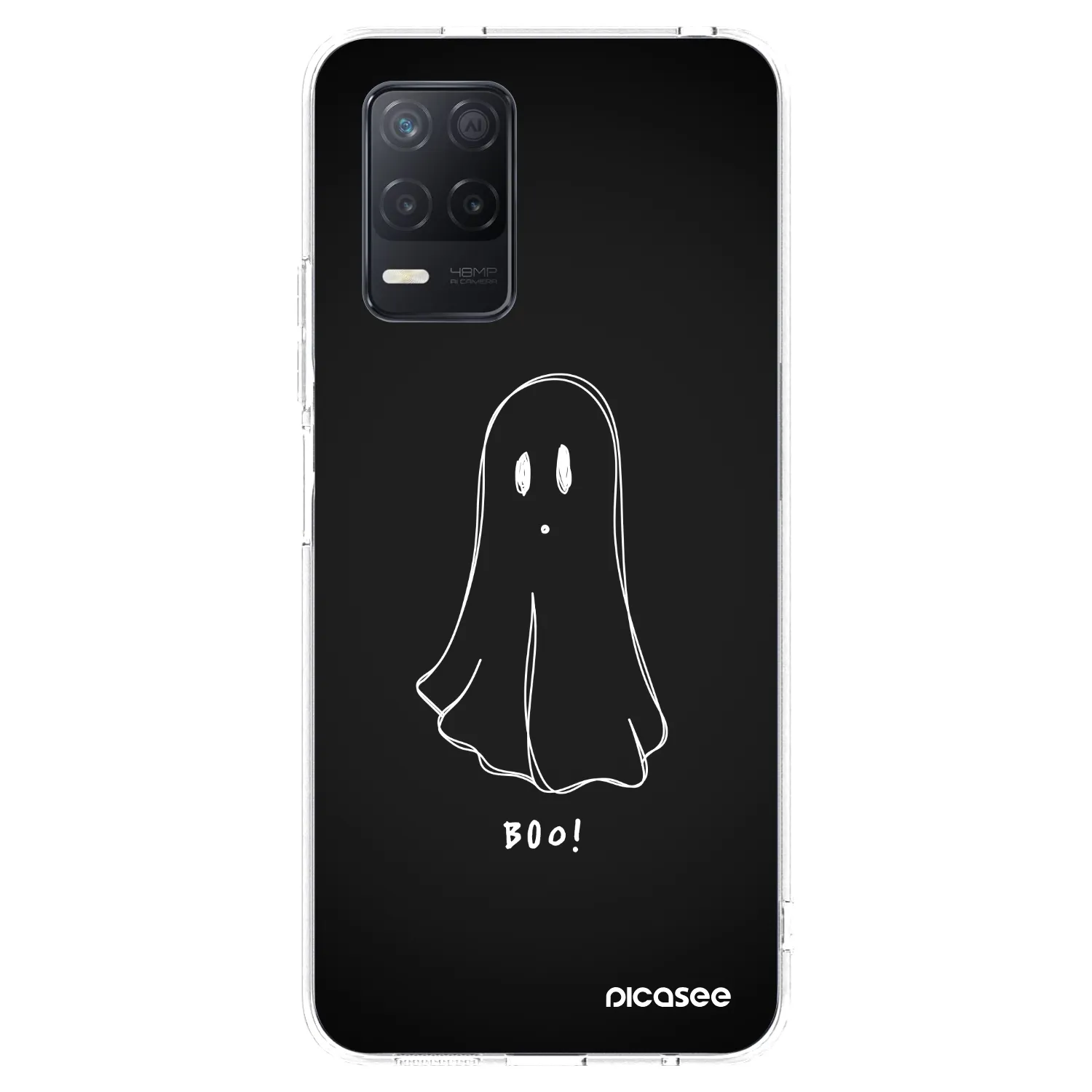 Picasee átlátszó szilikon tok az alábbi mobiltelefonokra Realme 8 5G - Ghost 2