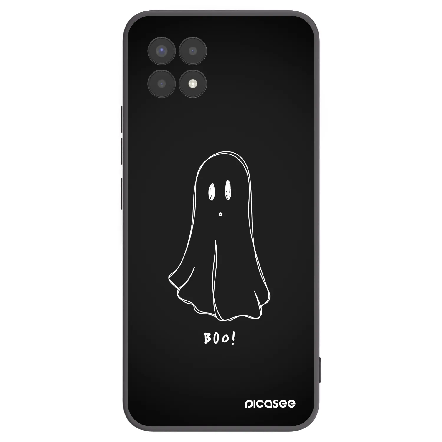 Picasee fekete szilikon tok az alábbi mobiltelefonokra Realme 8i - Ghost 2