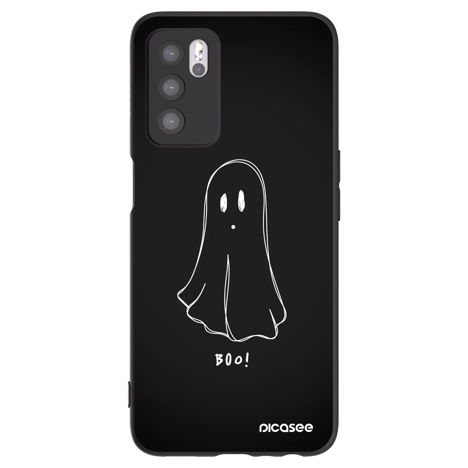 Picasee fekete szilikon tok az alábbi mobiltelefonokra OPPO A16s - Ghost 2